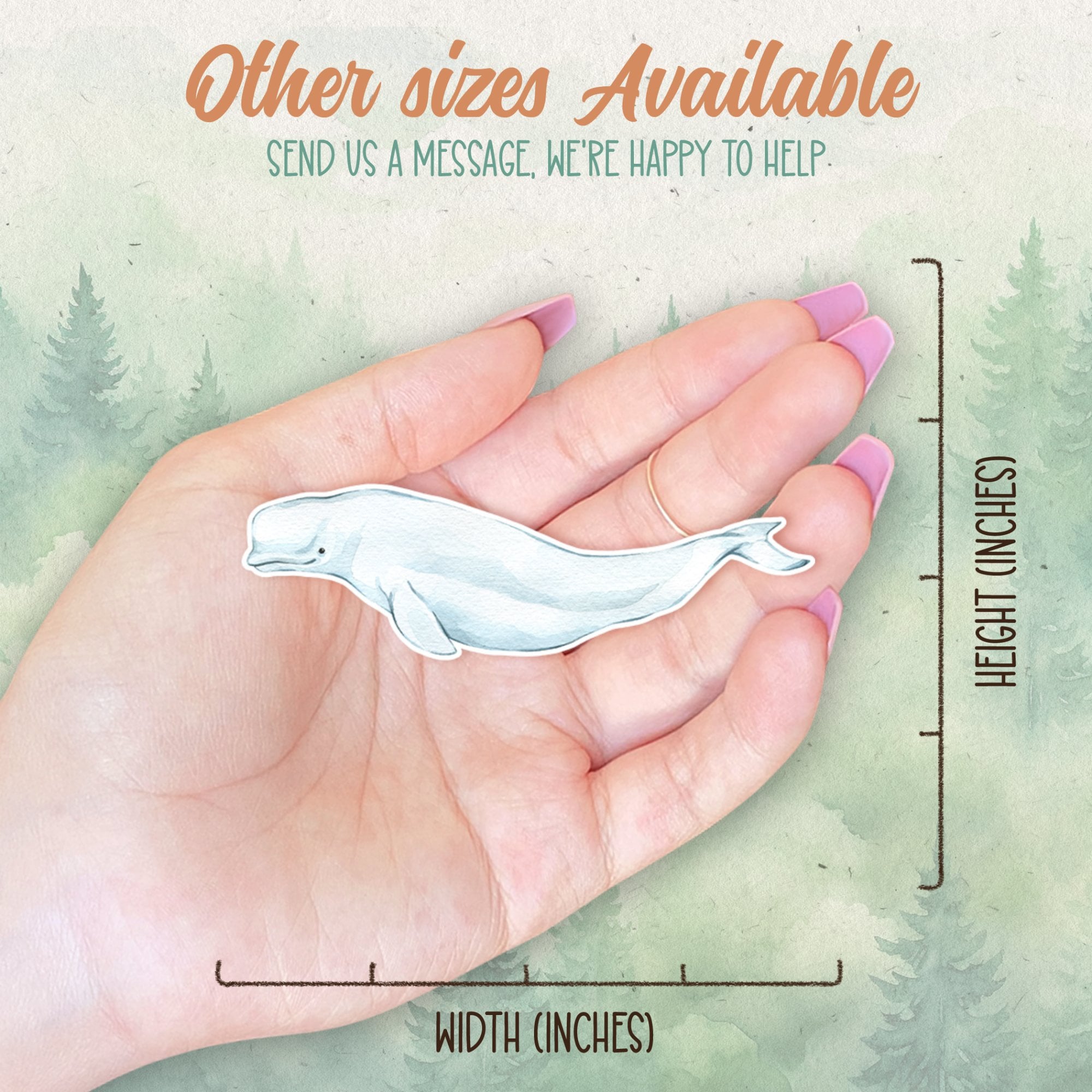 Beluga whale sticker, Waterproof vinyl decal, Whale sticker - SoulFamiliar