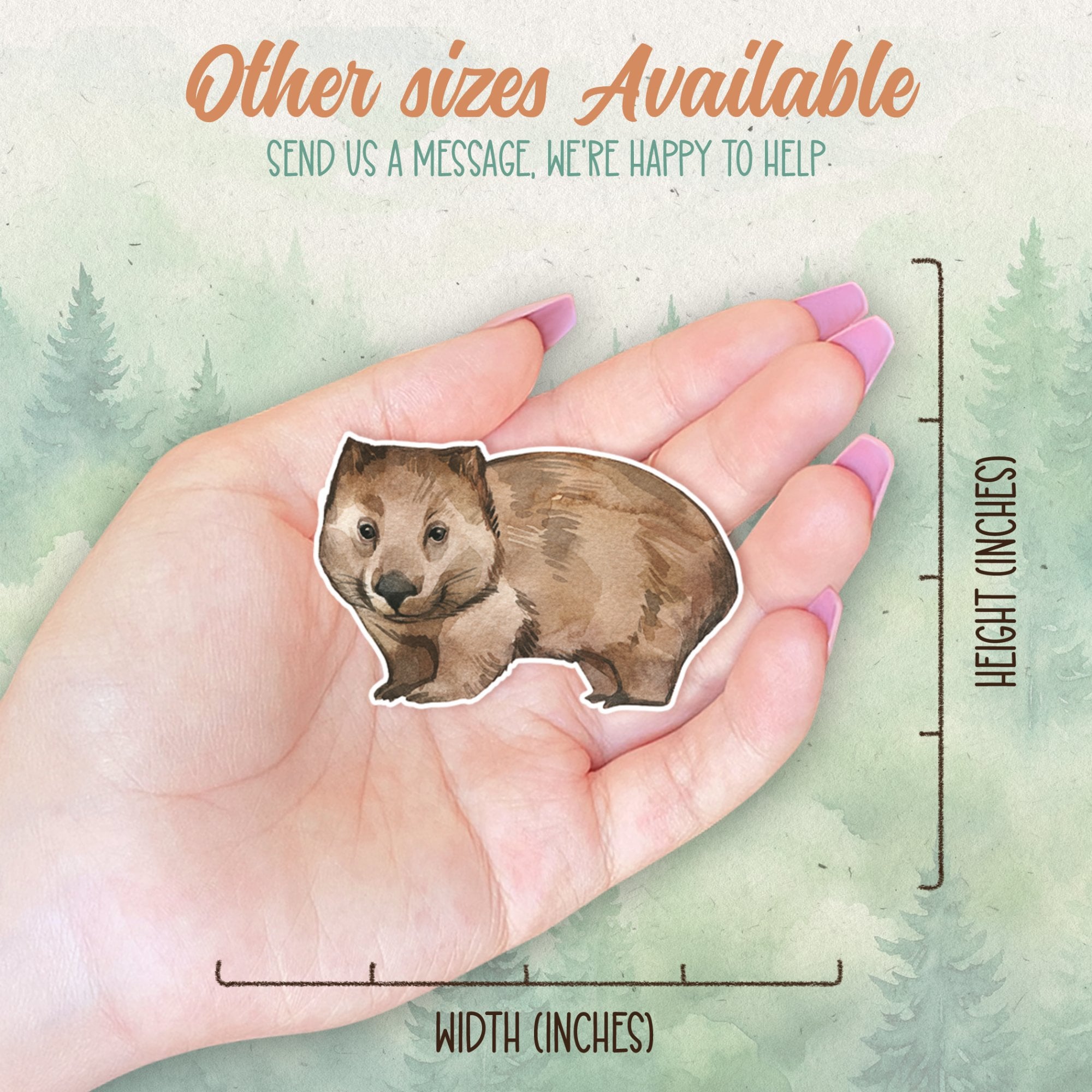 Wombat sticker, Waterproof vinyl decal, Animal lover gifts - SoulFamiliar