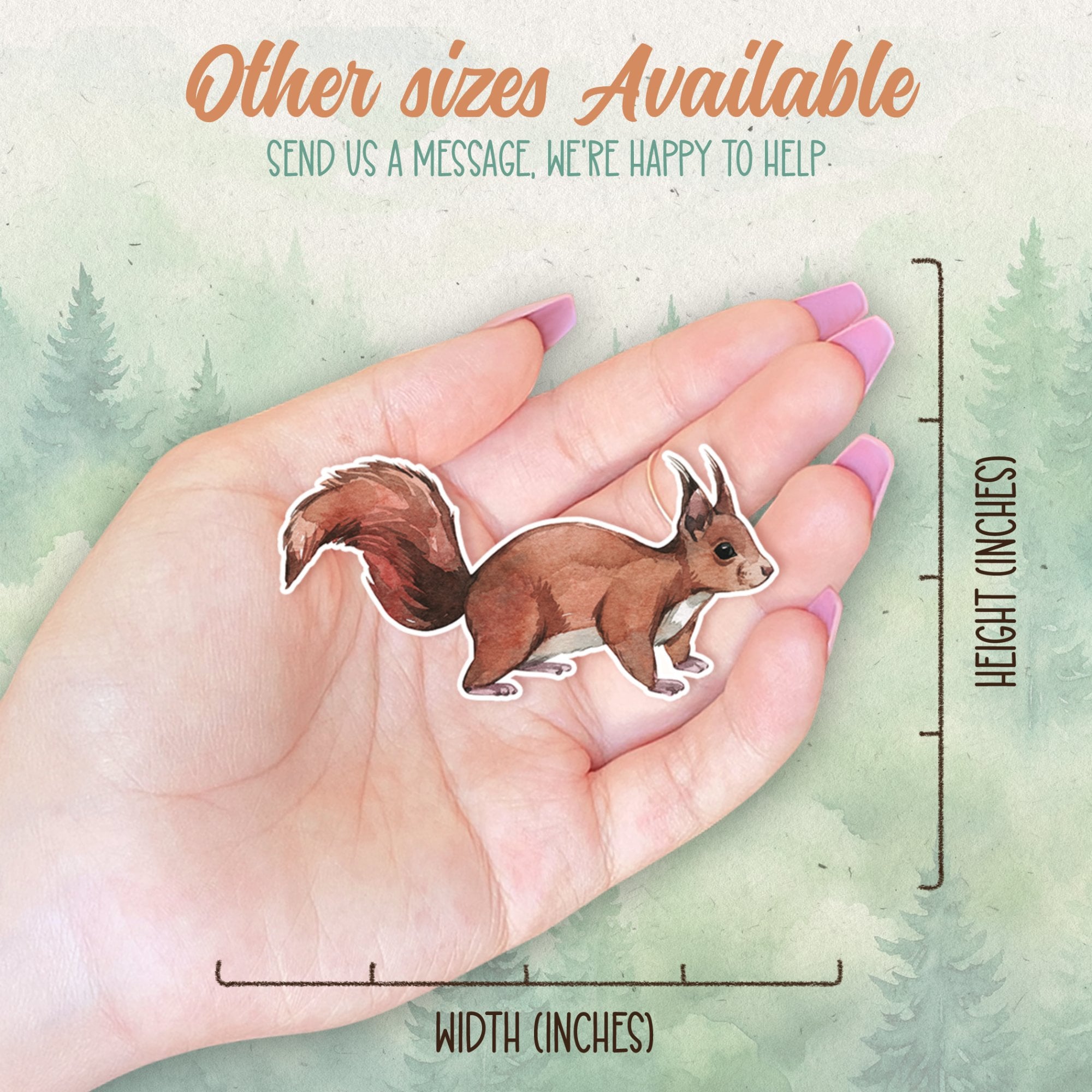 Squirrel sticker, Waterproof vinyl decal, Animal lover gifts - SoulFamiliar