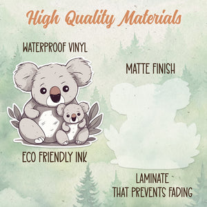 Koala sticker, Waterproof vinyl decal, Animal lover gifts - SoulFamiliar