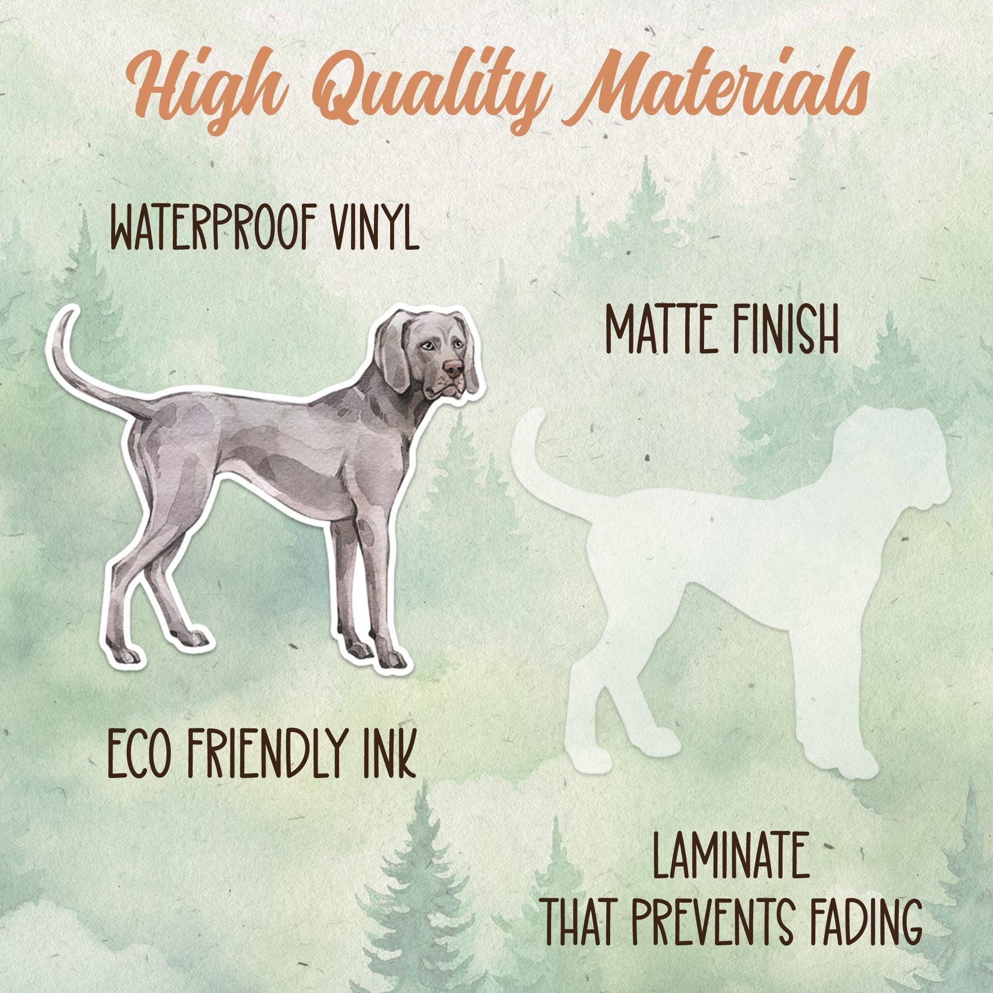 Weimaraner sticker, Waterproof vinyl decal, Dog sticker - SoulFamiliar