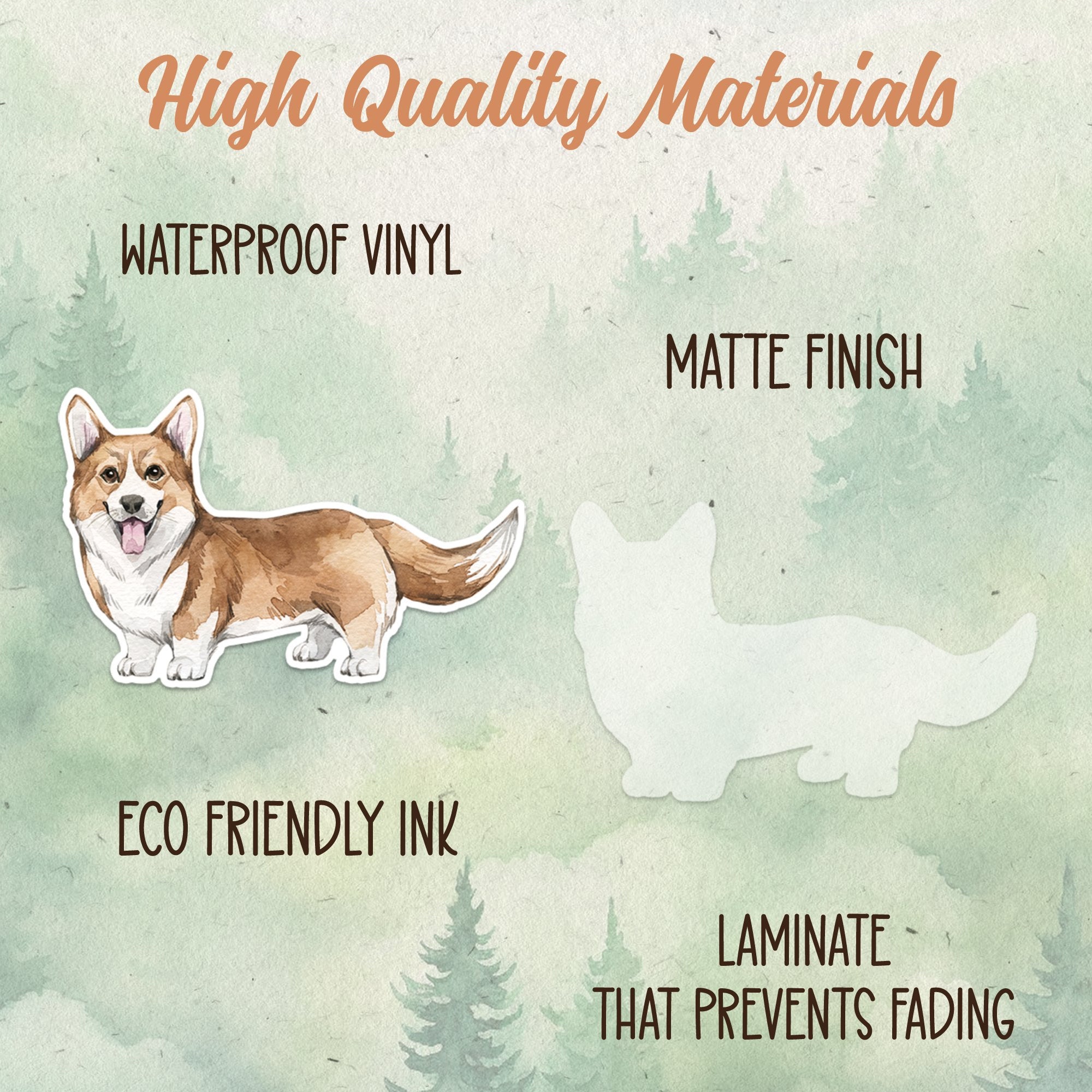 Corgi sticker, Waterproof vinyl decal, Dog sticker - SoulFamiliar