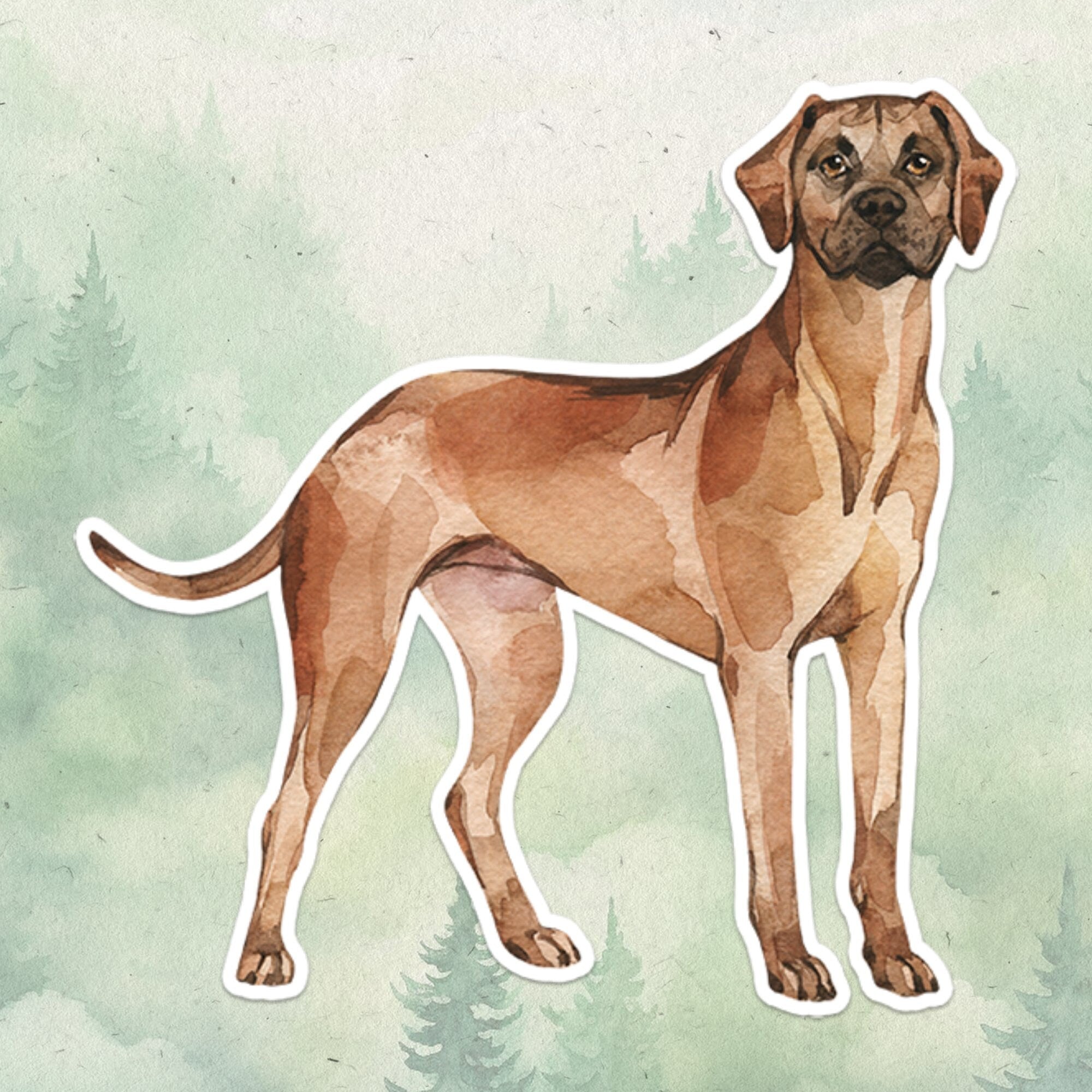 Rhodesian Ridgeback sticker, Waterproof vinyl decal, Dog sticker - SoulFamiliar