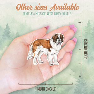 St Bernard sticker, Waterproof vinyl decal, Dog sticker - SoulFamiliar