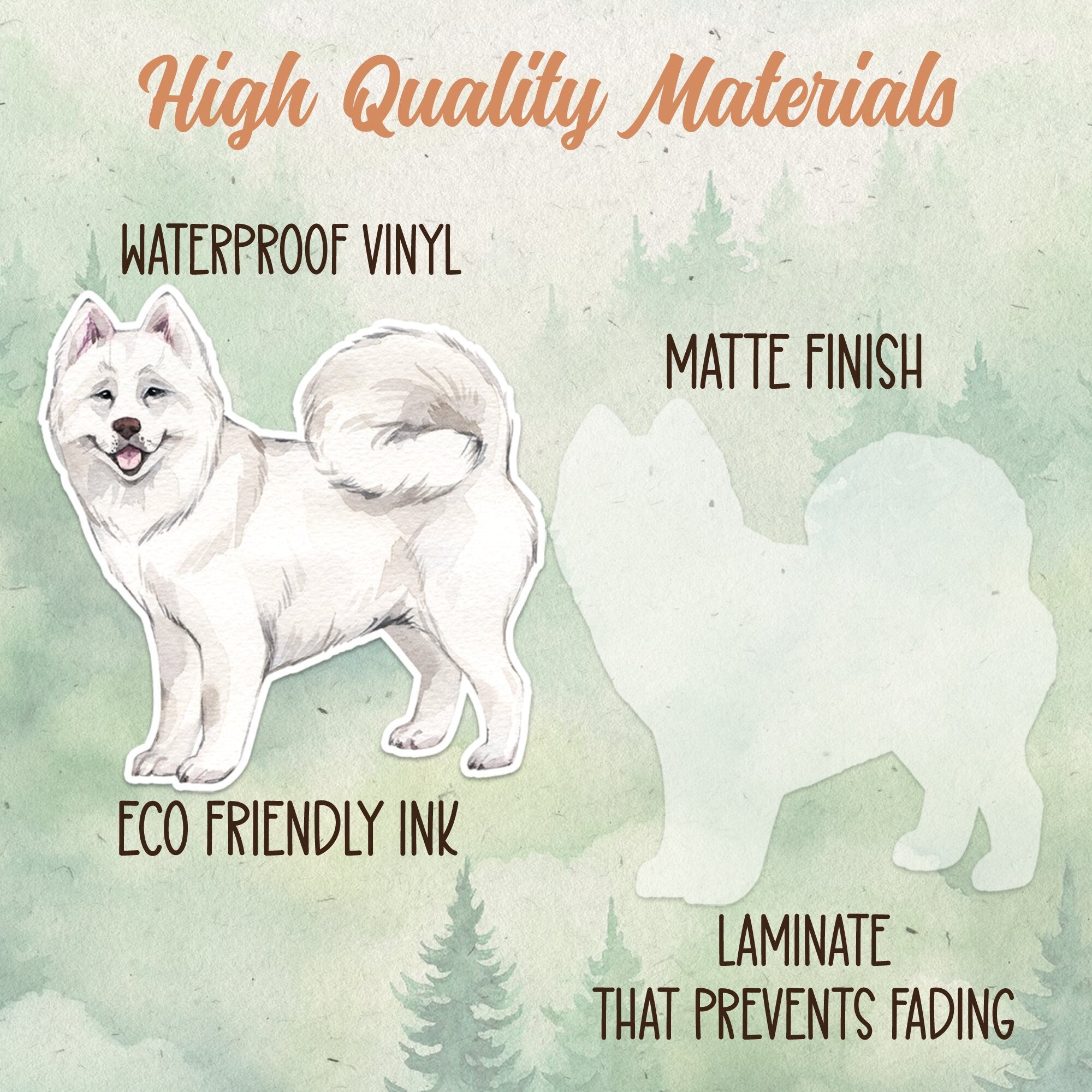 Samoyed sticker, Waterproof vinyl decal, Dog sticker - SoulFamiliar