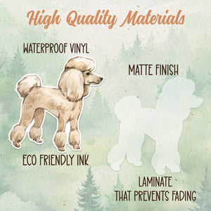 Miniature Poodle sticker, Waterproof vinyl decal, Dog sticker - SoulFamiliar