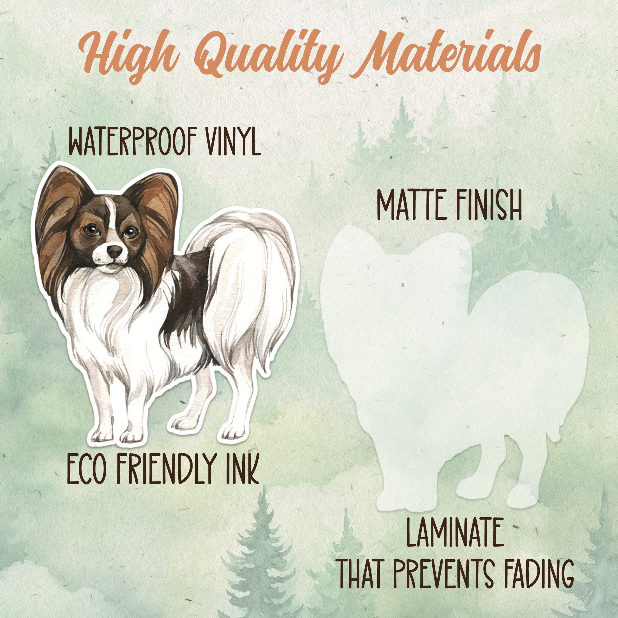 Papillon Spaniel sticker, Waterproof vinyl decal, Dog sticker - SoulFamiliar