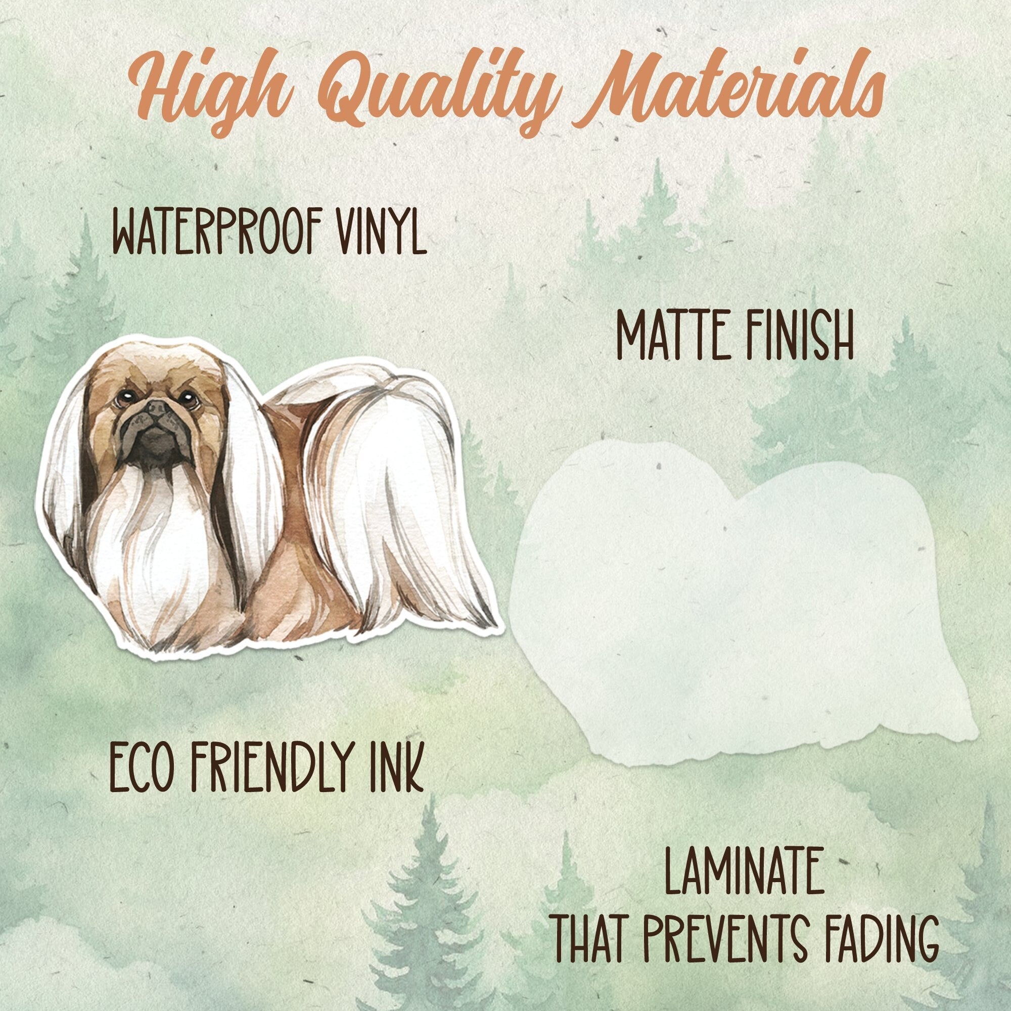 Pekingese sticker, Waterproof vinyl decal, Dog sticker - SoulFamiliar