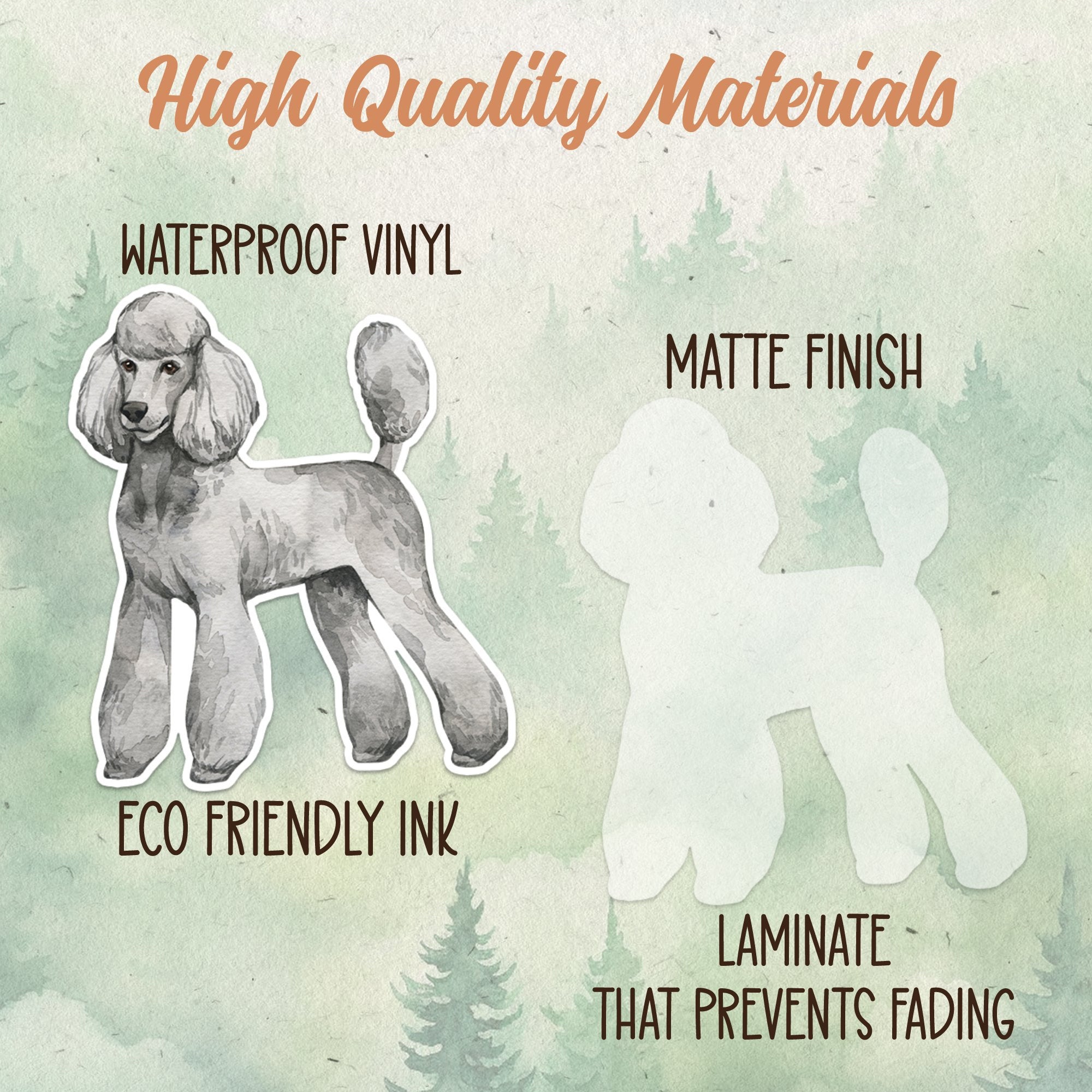 Poodle sticker, Waterproof vinyl decal, Dog sticker - SoulFamiliar