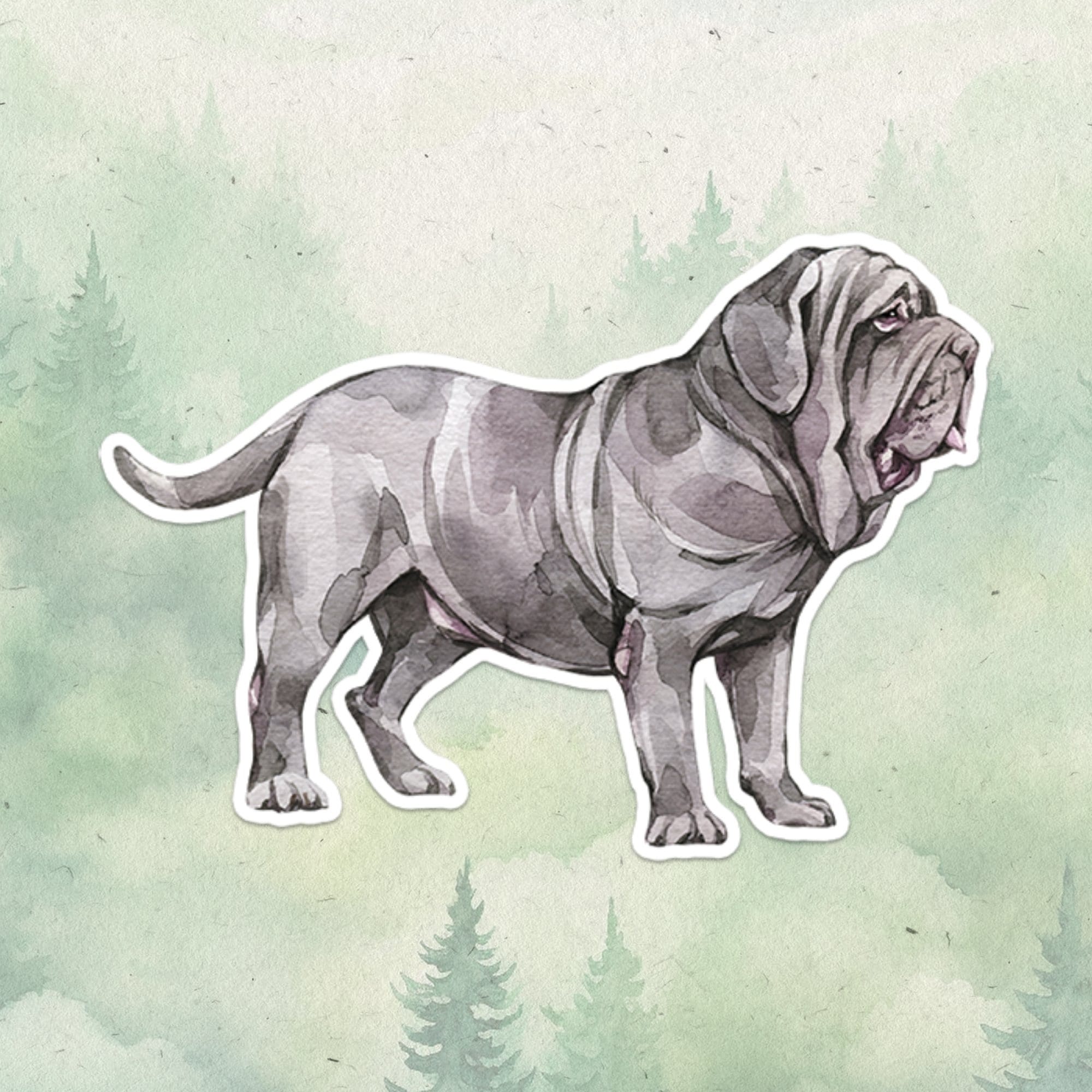 Neapolitan Mastiff sticker, Waterproof vinyl decal, Dog sticker - SoulFamiliar