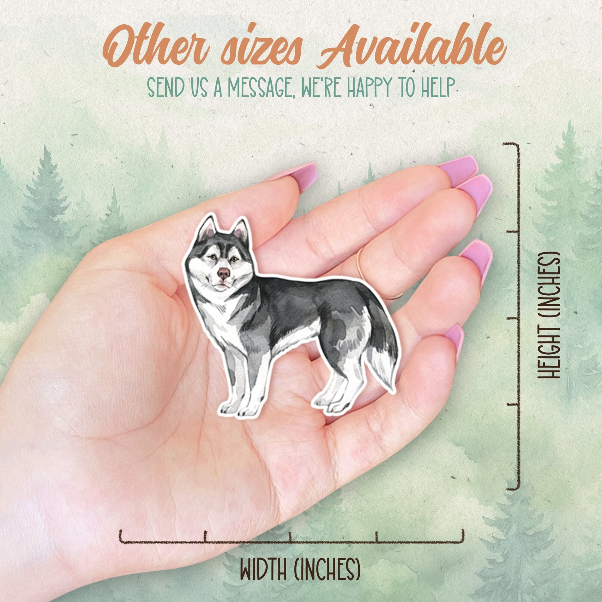 Husky sticker, Waterproof vinyl decal, Dog sticker - SoulFamiliar