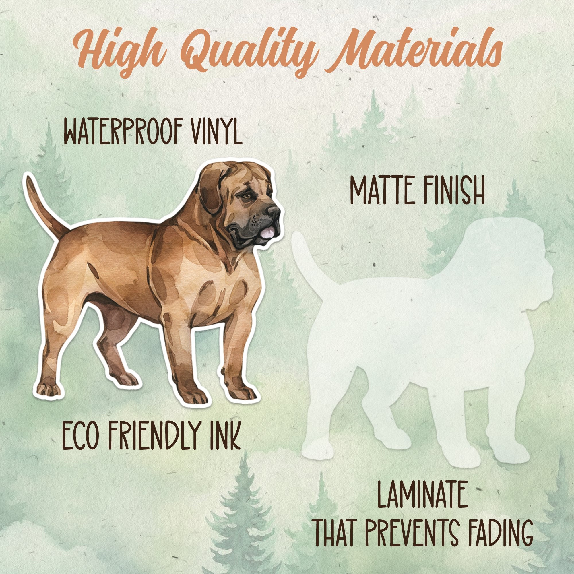 Mastiff sticker, Waterproof vinyl decal, Dog sticker - SoulFamiliar