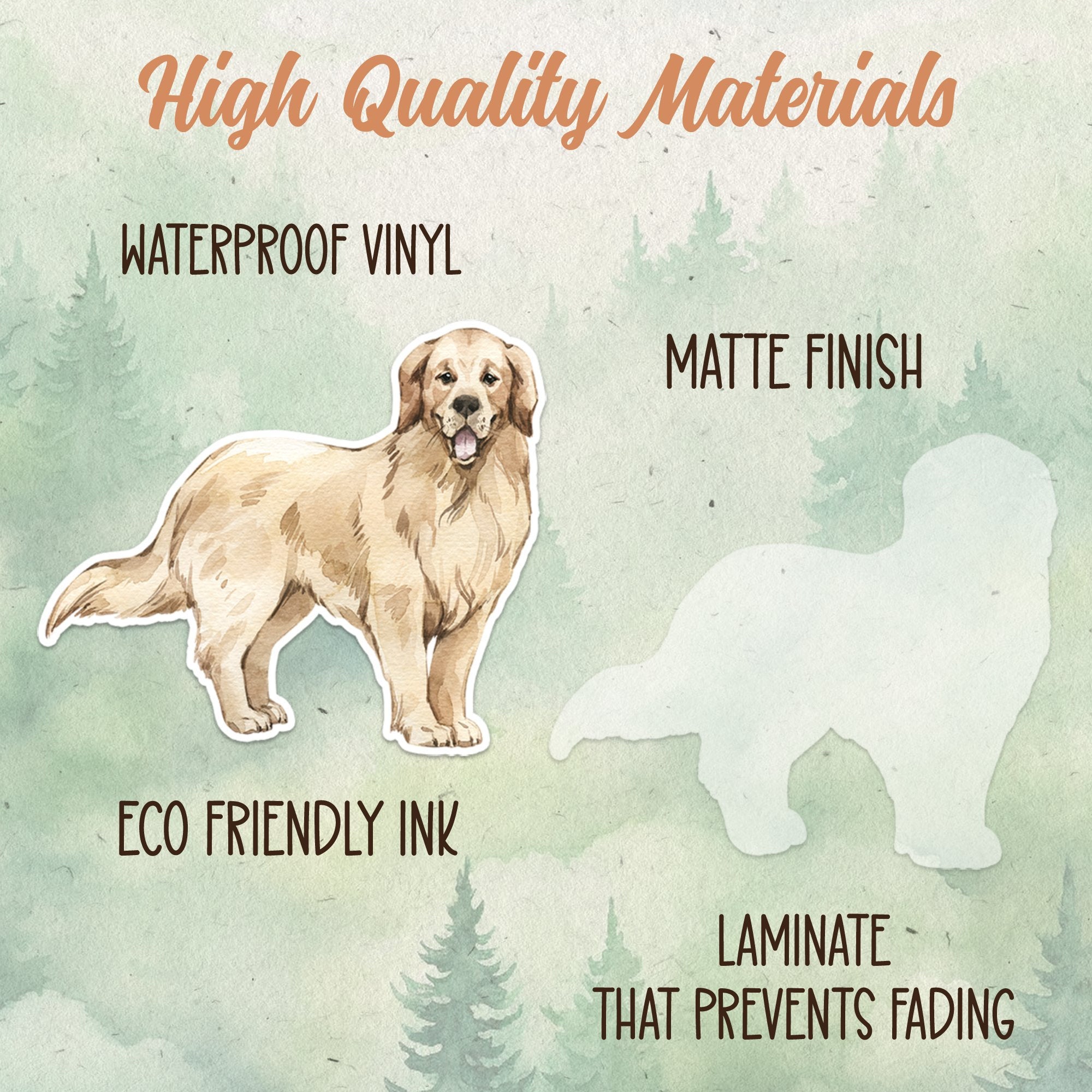 Golden Retriever sticker, Waterproof vinyl decal, Dog sticker - SoulFamiliar