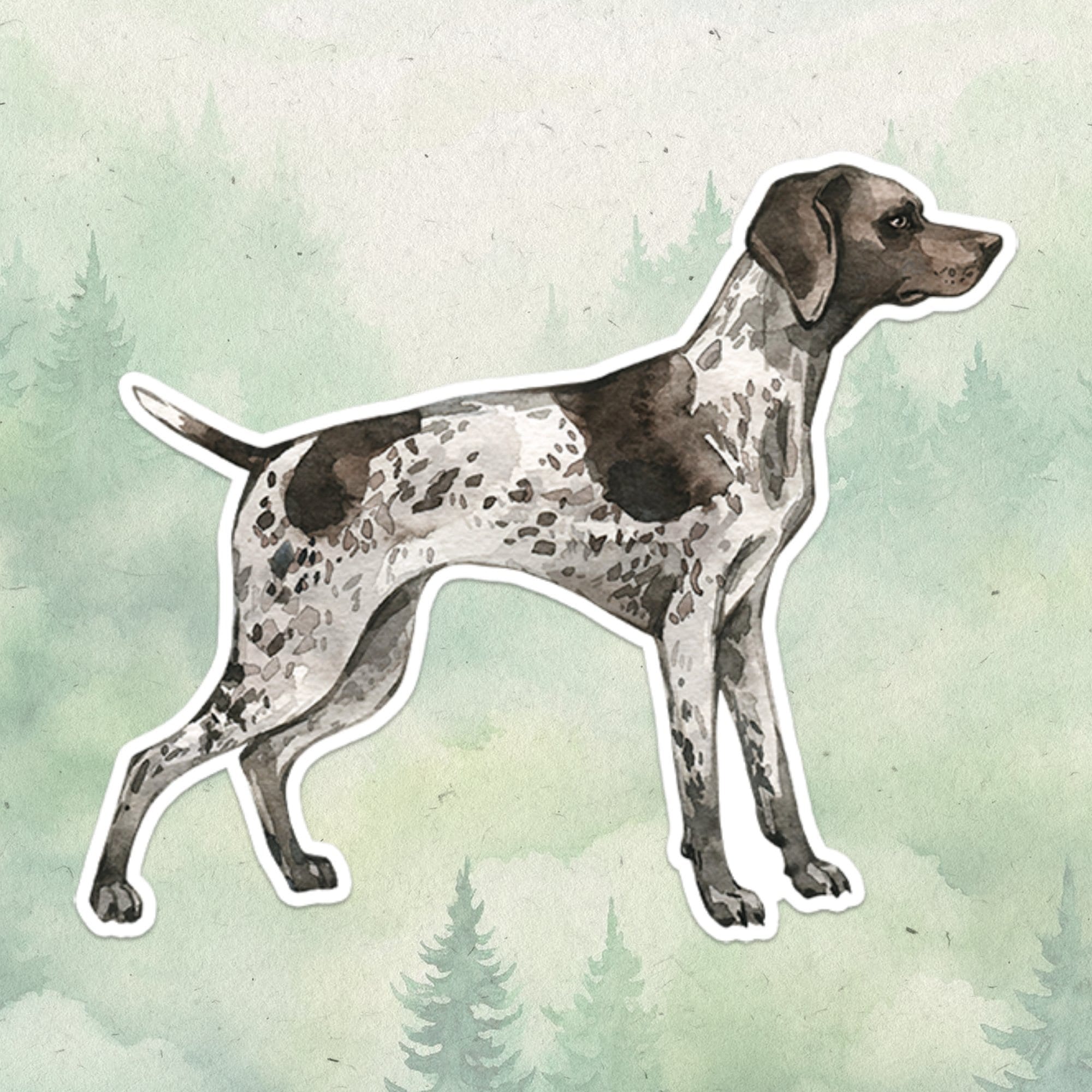 Shorthaired Pointer sticker, Waterproof vinyl decal, Dog sticker - SoulFamiliar