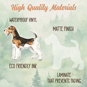 Fox Terrier sticker, Waterproof vinyl decal, Dog sticker - SoulFamiliar