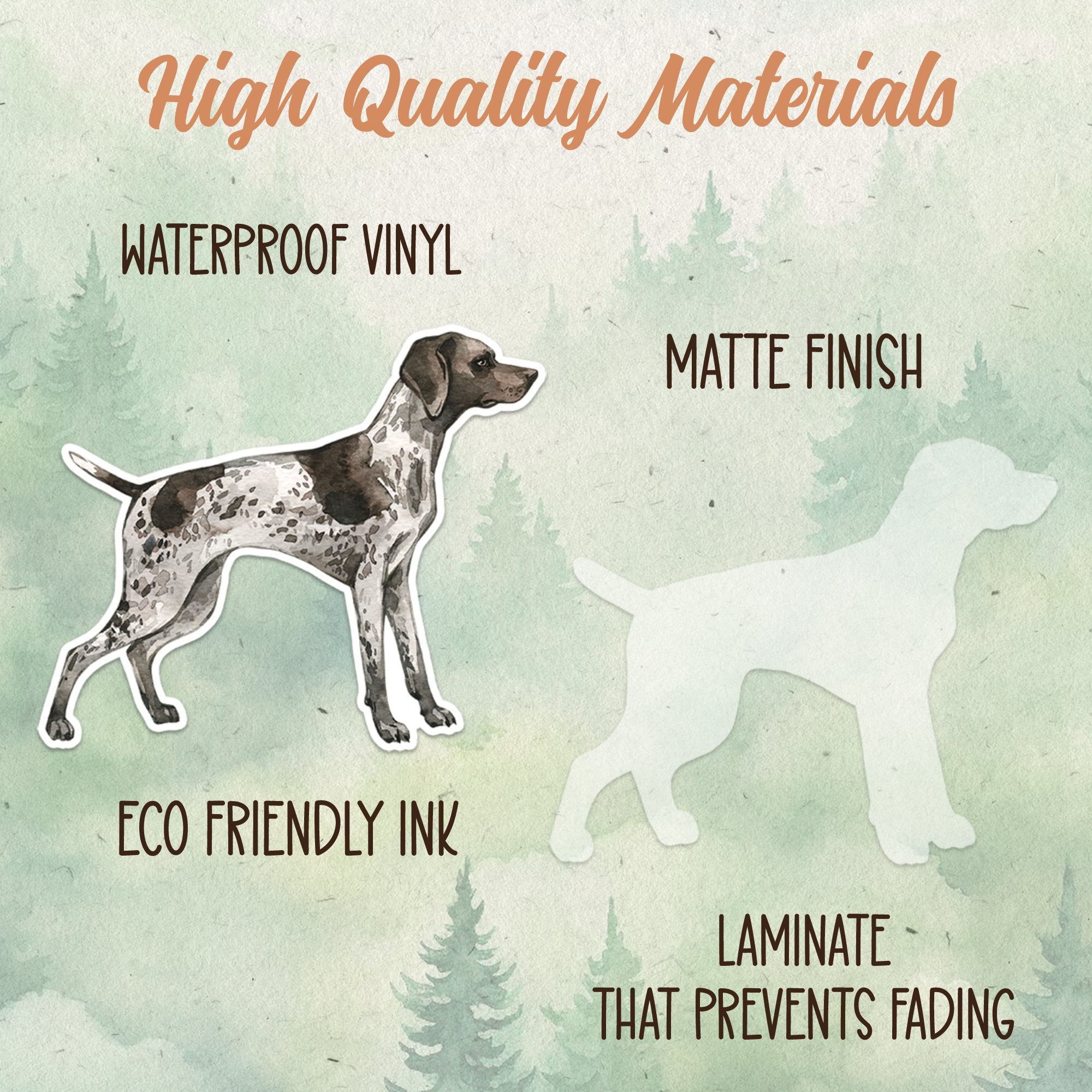 Shorthaired Pointer sticker, Waterproof vinyl decal, Dog sticker - SoulFamiliar