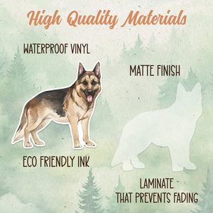 German Shepherd sticker, Waterproof vinyl decal, Dog sticker - SoulFamiliar