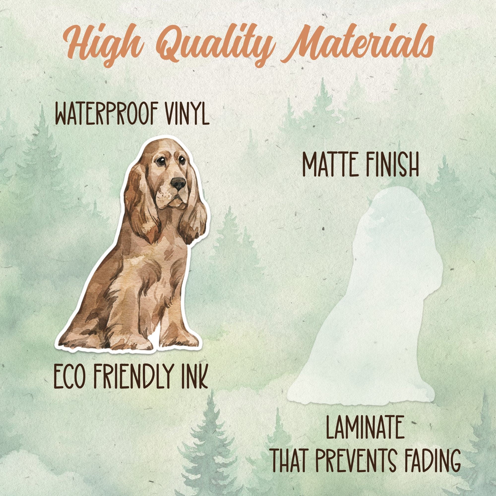 Cocker Spaniel sticker, Waterproof vinyl decal, Dog sticker - SoulFamiliar