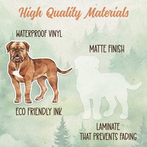 Doque de Bordeaux sticker, Waterproof vinyl decal, Dog sticker - SoulFamiliar