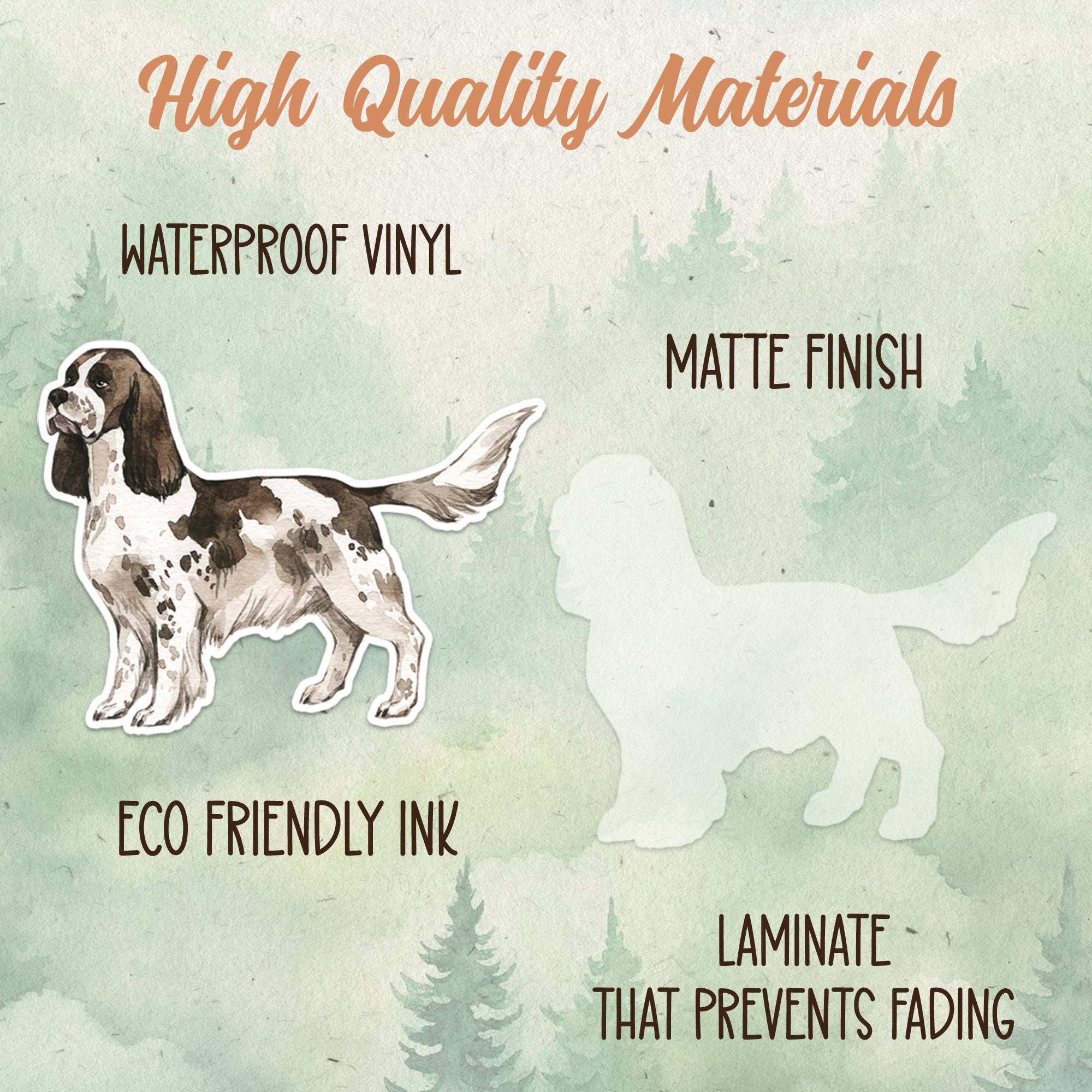 Springer Spaniel sticker, Waterproof vinyl decal, Dog sticker - SoulFamiliar