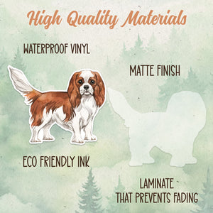 King Charles sticker, Waterproof vinyl decal, Dog sticker - SoulFamiliar