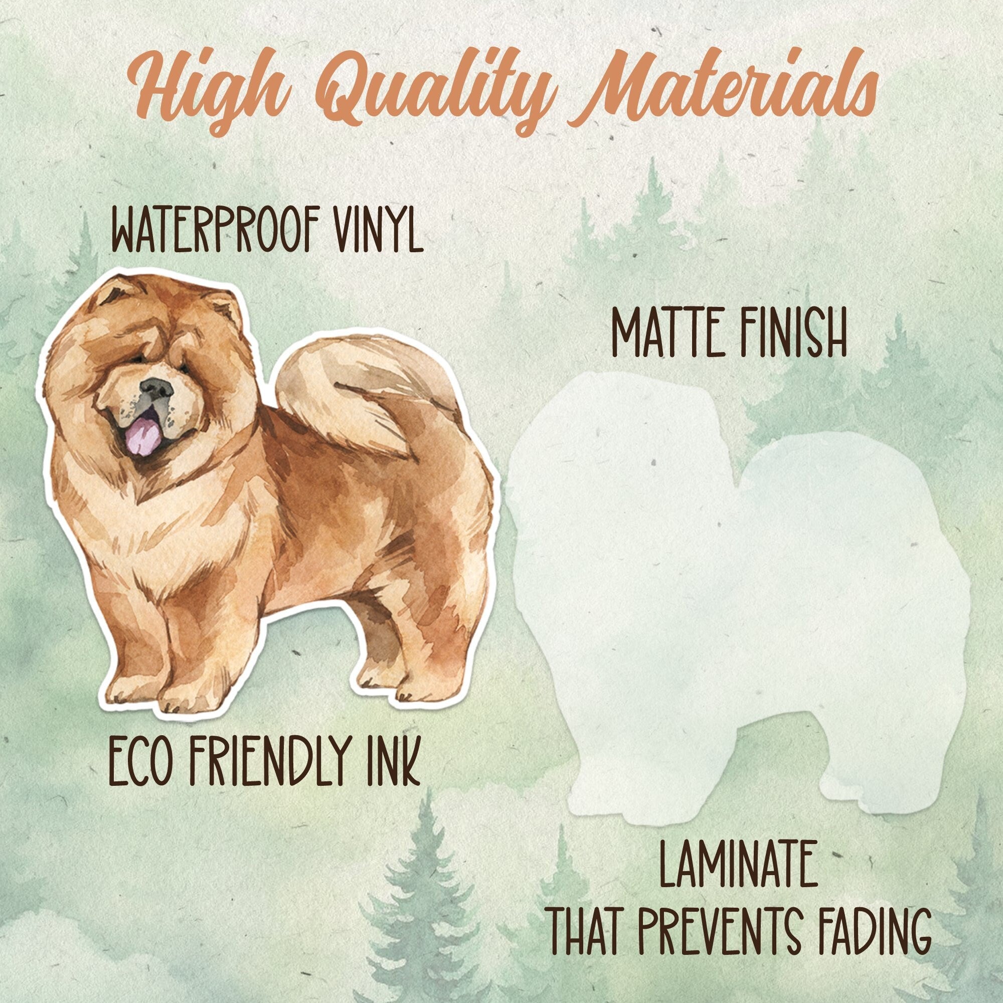 Chow Chow sticker, Waterproof vinyl decal, Dog sticker - SoulFamiliar