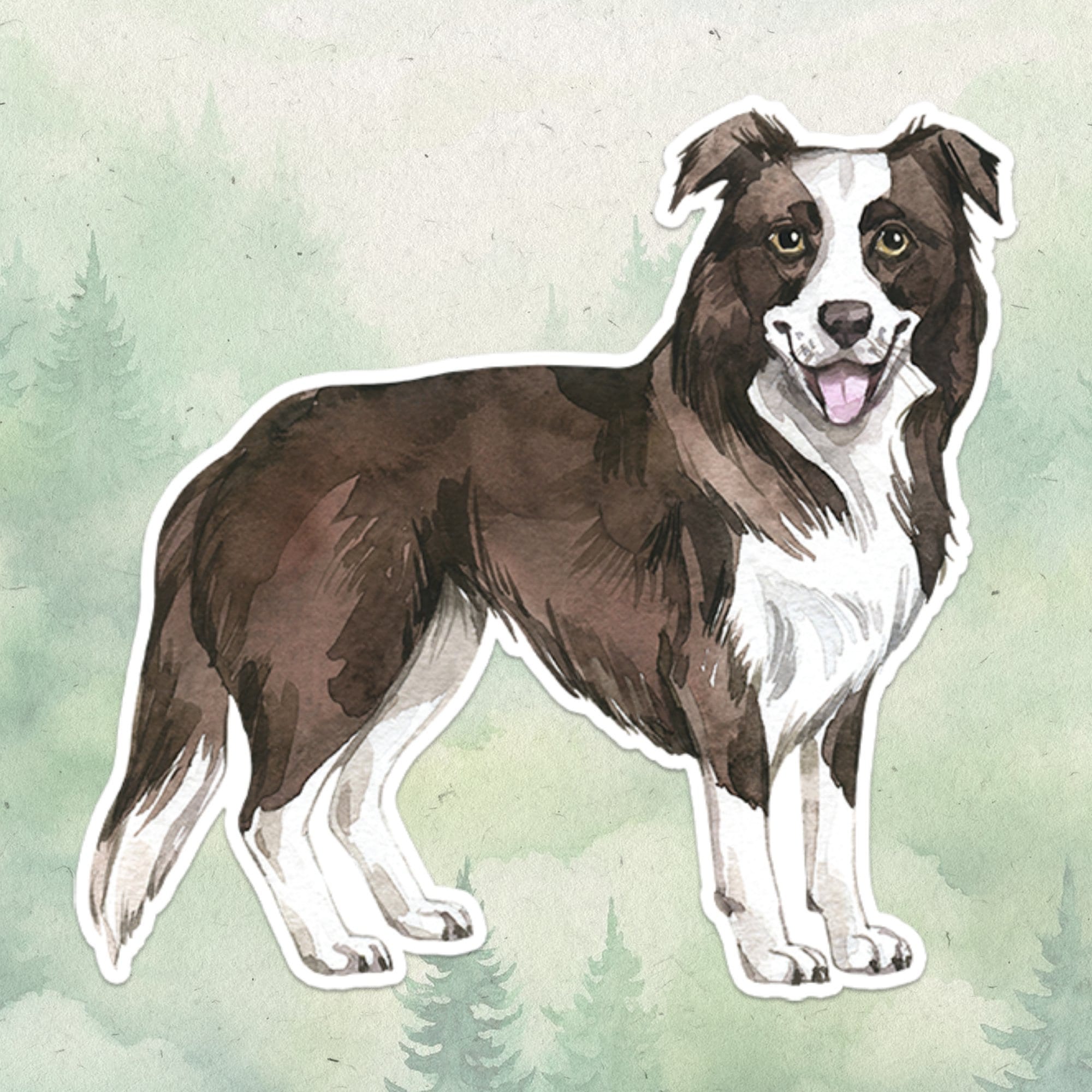 Border Collie sticker, Waterproof vinyl decal, Dog sticker - SoulFamiliar