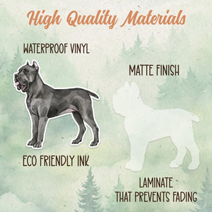 Cane Corso sticker, Waterproof vinyl decal, Dog sticker - SoulFamiliar