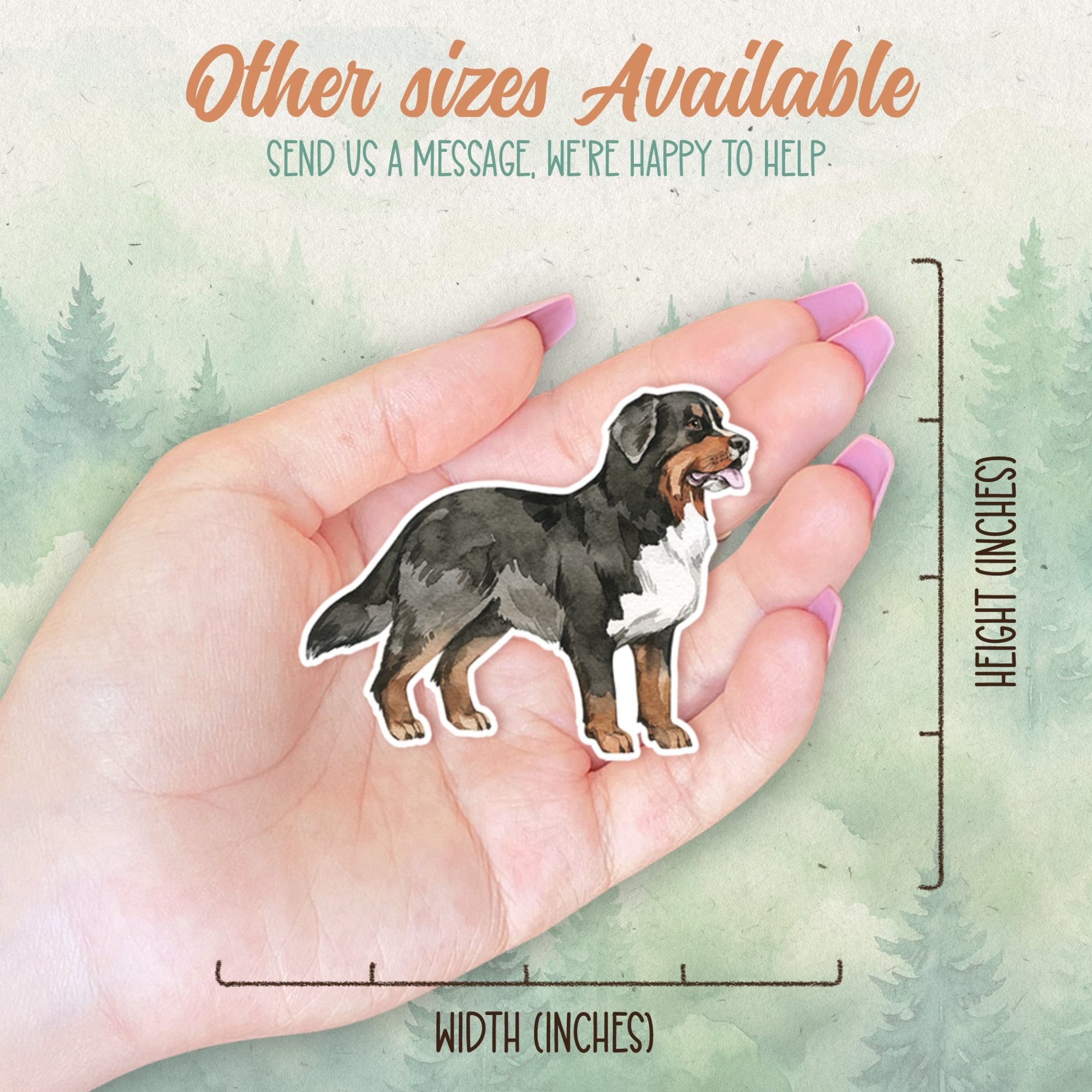 Bernese Mountain sticker, Waterproof vinyl decal, Dog sticker - SoulFamiliar