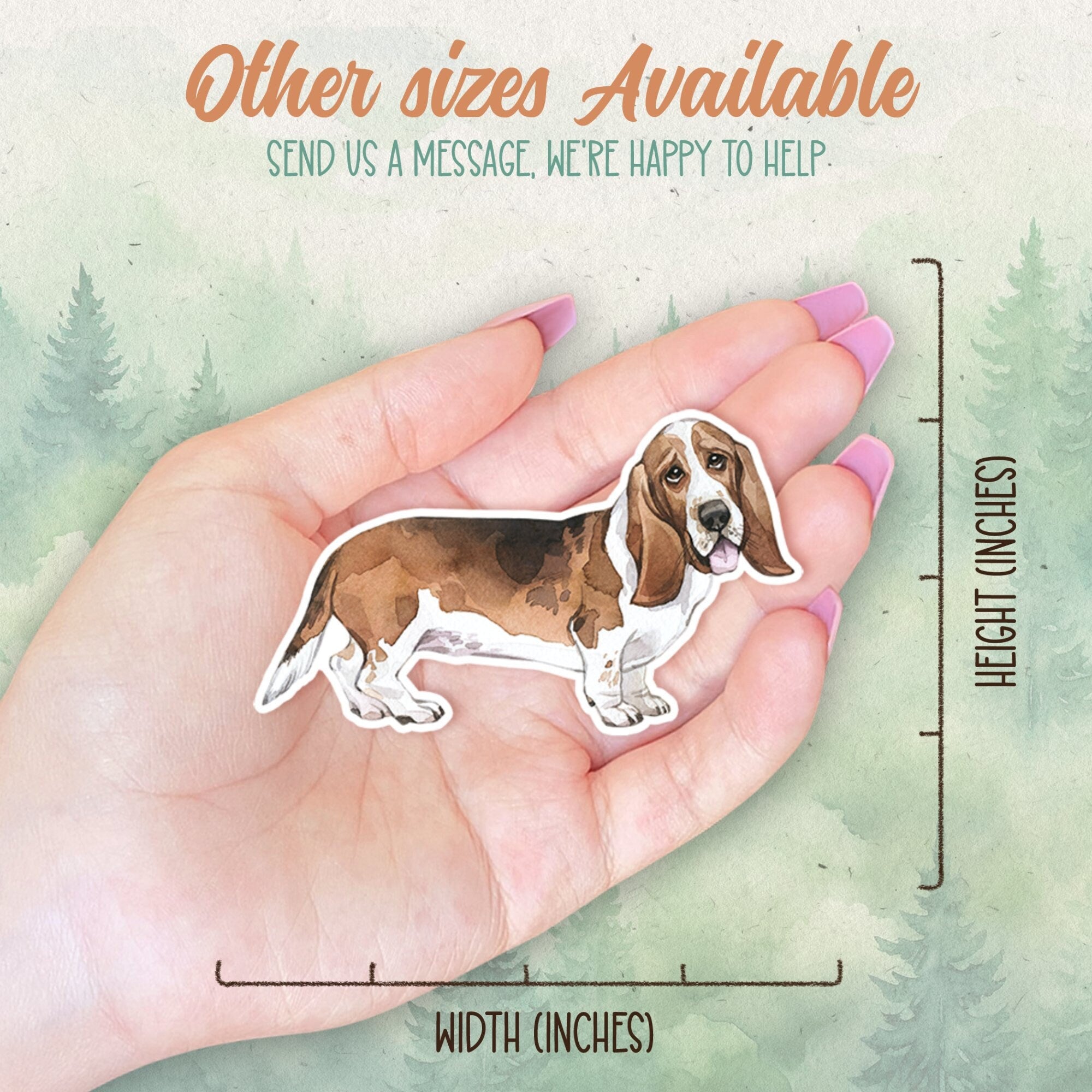 Basset Hound sticker, Waterproof vinyl decal, Dog sticker - SoulFamiliar