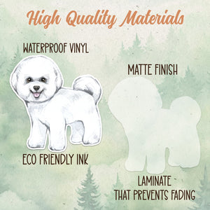 Bichon sticker, Waterproof vinyl decal, Dog sticker - SoulFamiliar