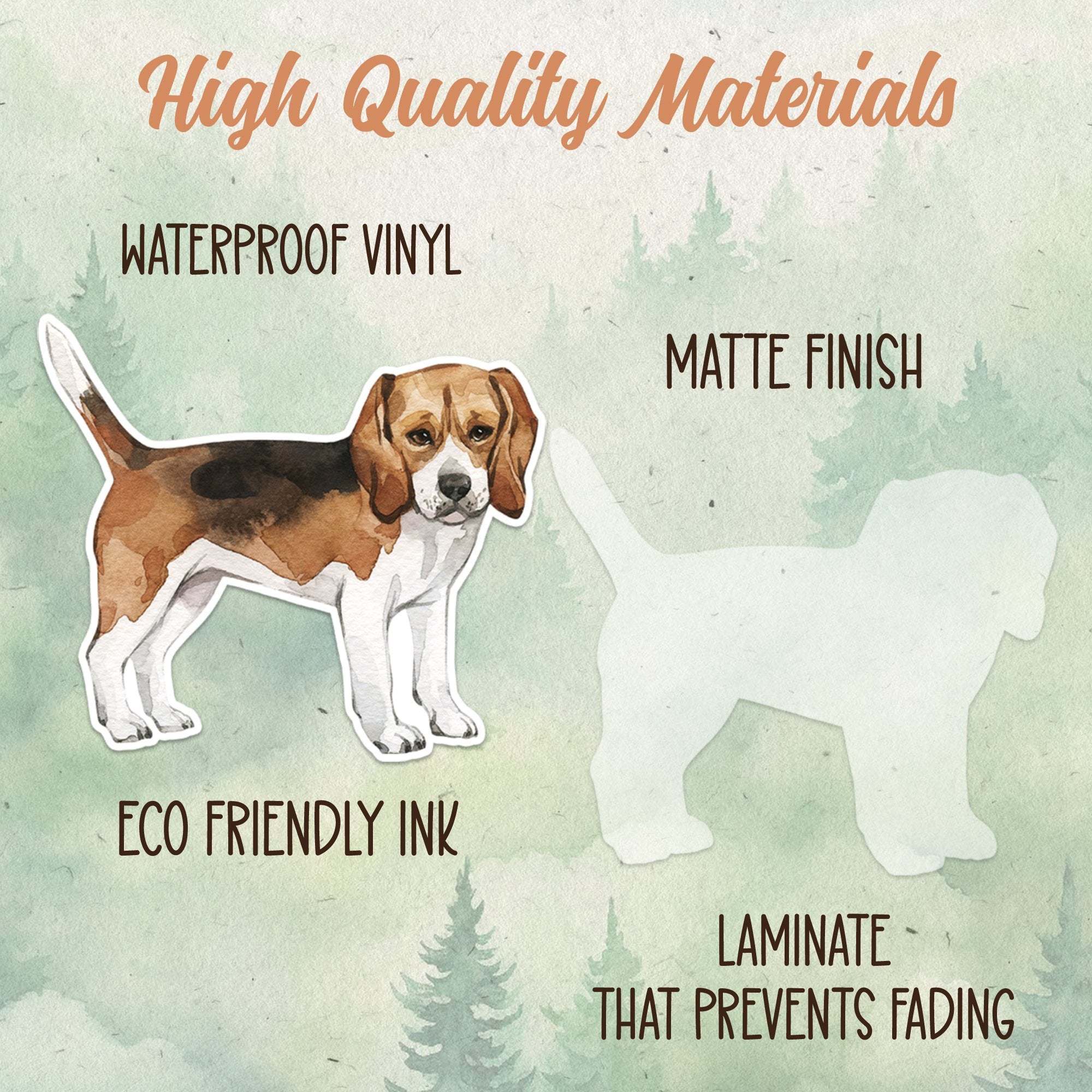 Beagle sticker, Waterproof vinyl decal, Dog sticker - SoulFamiliar