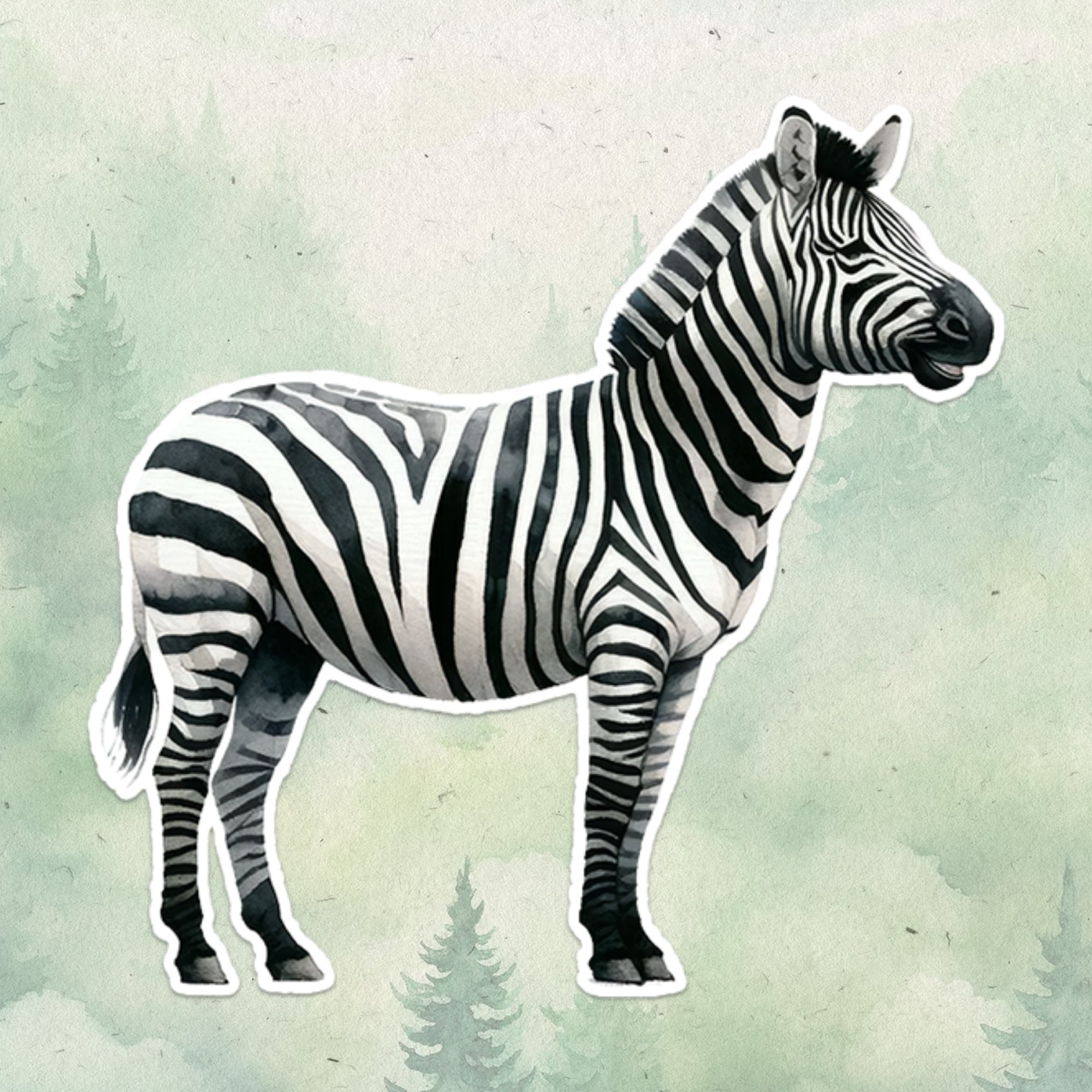 Zebra sticker, Waterproof vinyl decal, Animal lover gifts - SoulFamiliar