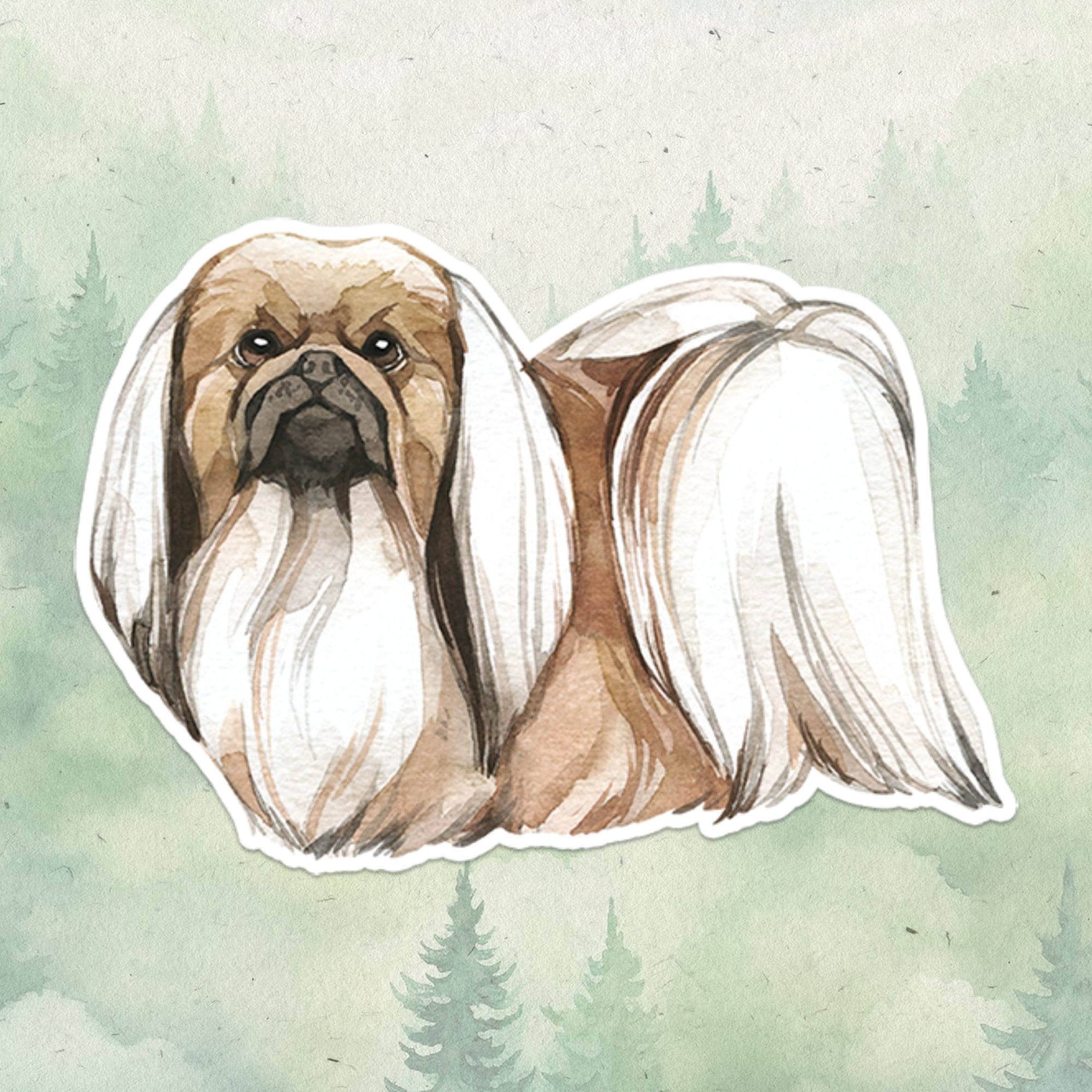 Pekingese sticker, Waterproof vinyl decal, Dog sticker - SoulFamiliar