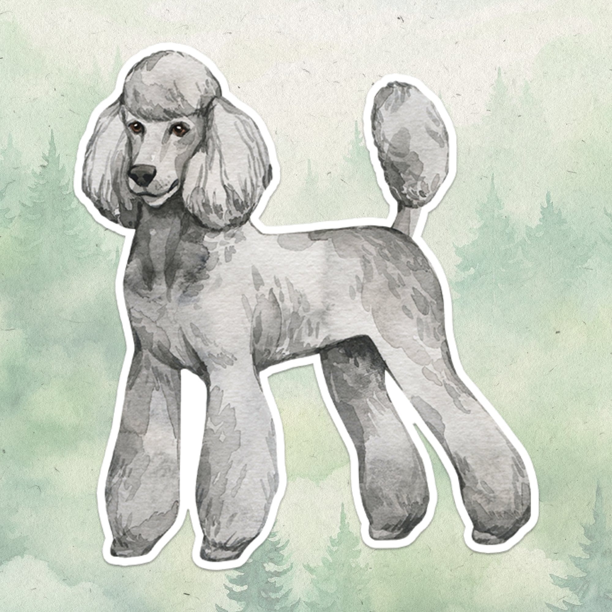 Poodle sticker, Waterproof vinyl decal, Dog sticker - SoulFamiliar