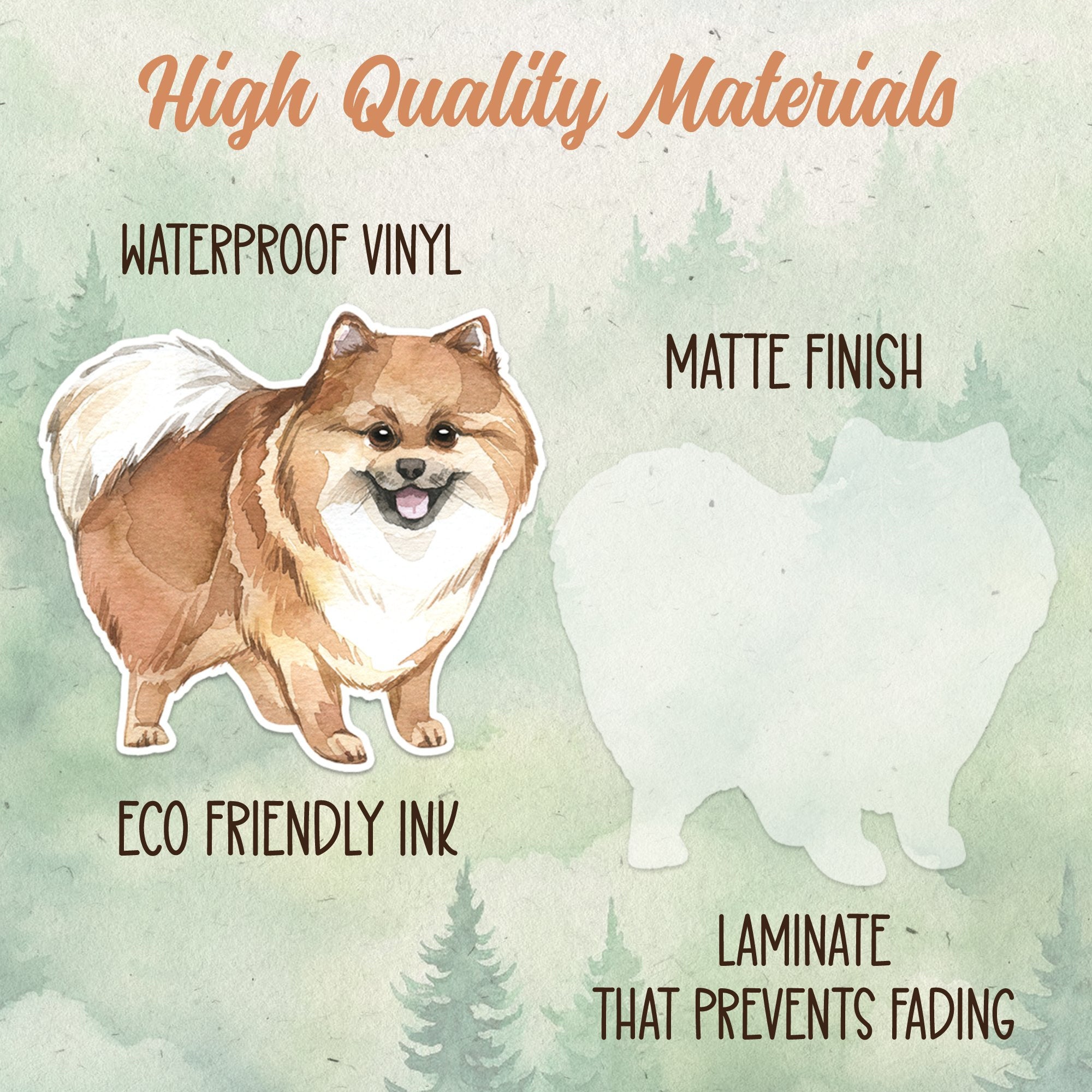 Pomeranian sticker, Waterproof vinyl decal, Dog sticker - SoulFamiliar