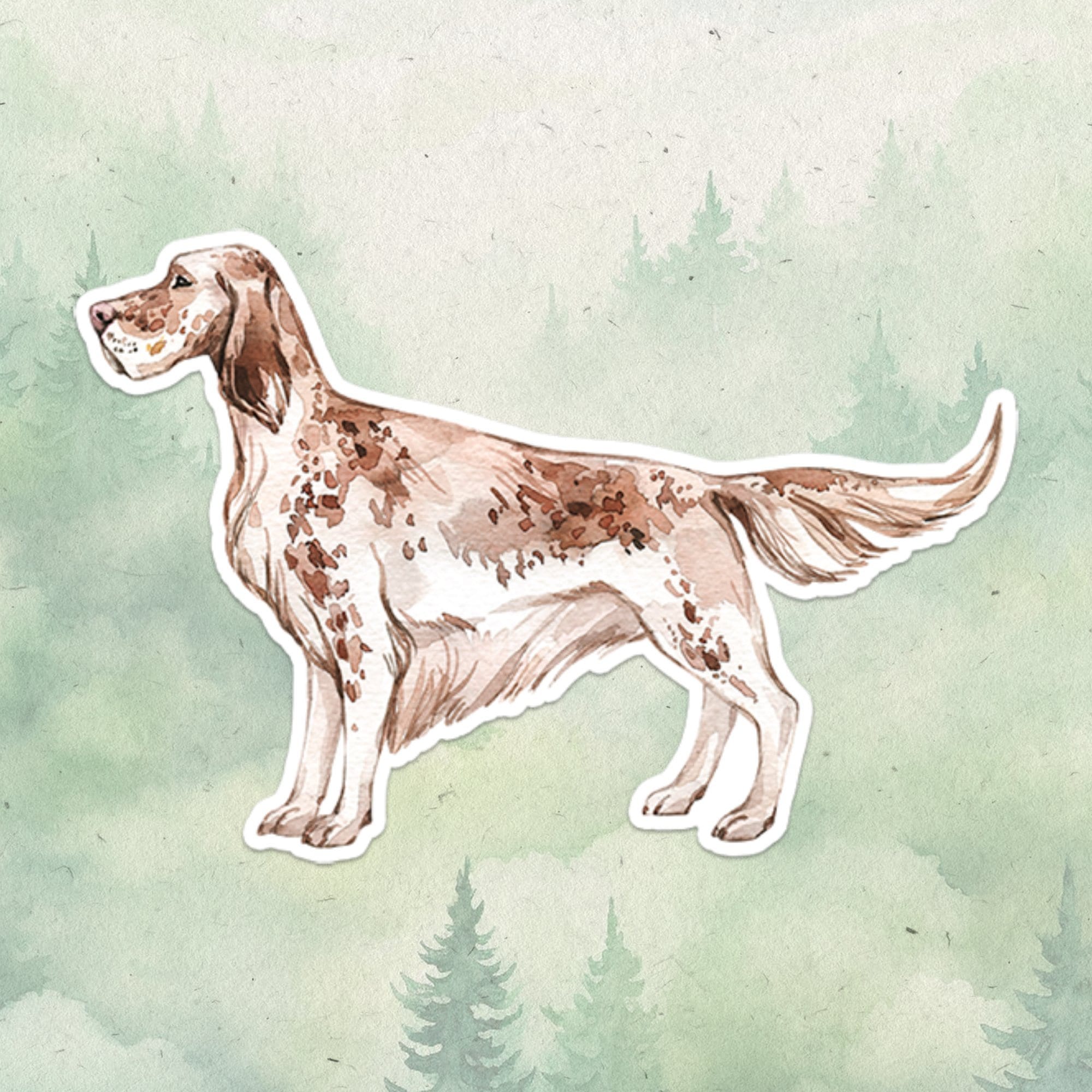 English Setter sticker, Waterproof vinyl decal, Dog sticker - SoulFamiliar