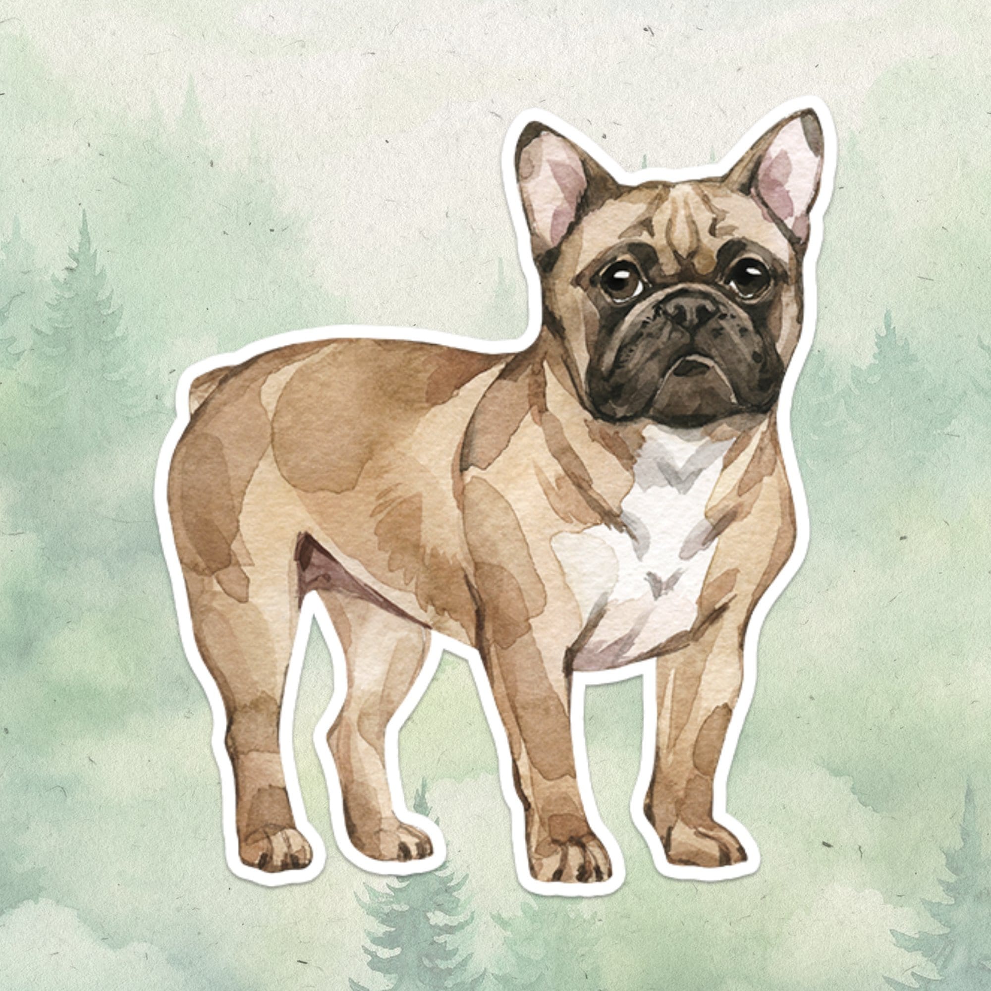 French Bulldog sticker, Waterproof vinyl decal, Dog sticker - SoulFamiliar