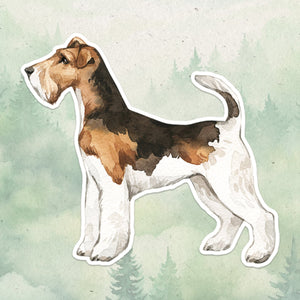 Fox Terrier sticker, Waterproof vinyl decal, Dog sticker - SoulFamiliar