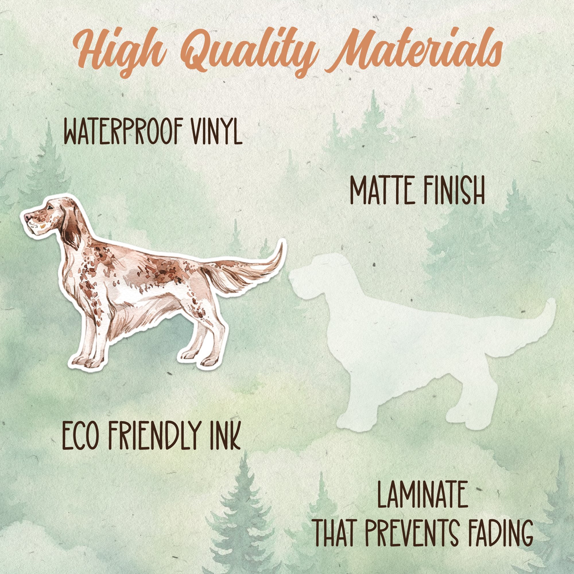 English Setter sticker, Waterproof vinyl decal, Dog sticker - SoulFamiliar