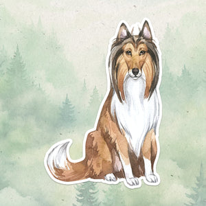 Collie sticker, Waterproof vinyl decal, Dog sticker - SoulFamiliar