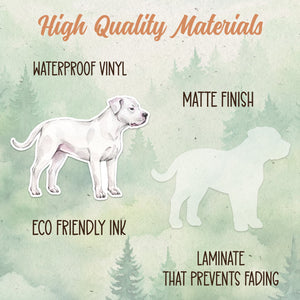 Dogo Argentino sticker, Waterproof vinyl decal, Dog sticker - SoulFamiliar