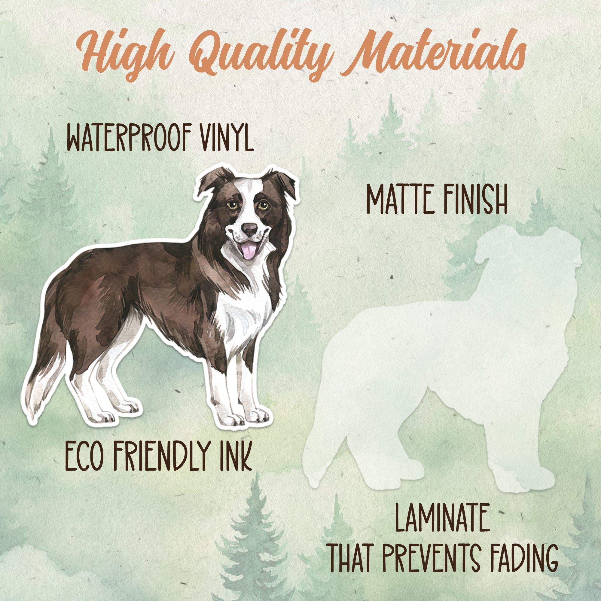 Border Collie sticker, Waterproof vinyl decal, Dog sticker - SoulFamiliar