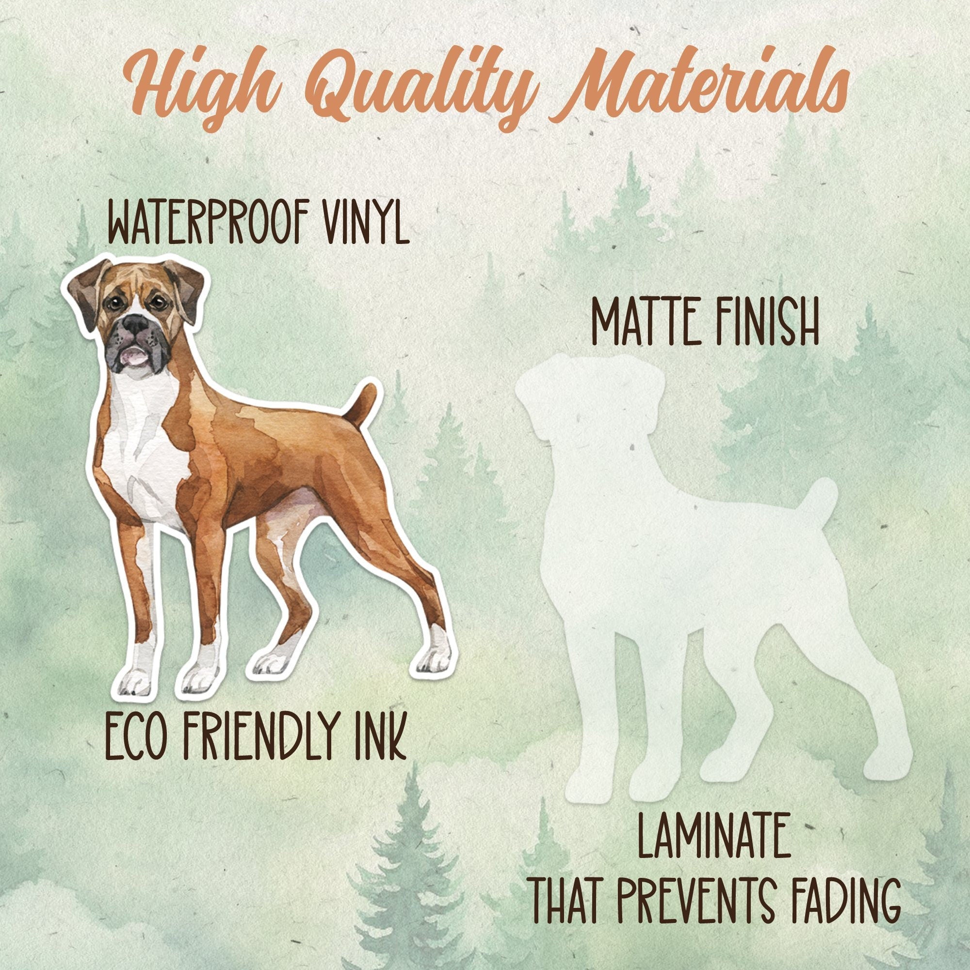 Boxer sticker, Waterproof vinyl decal, Dog sticker - SoulFamiliar