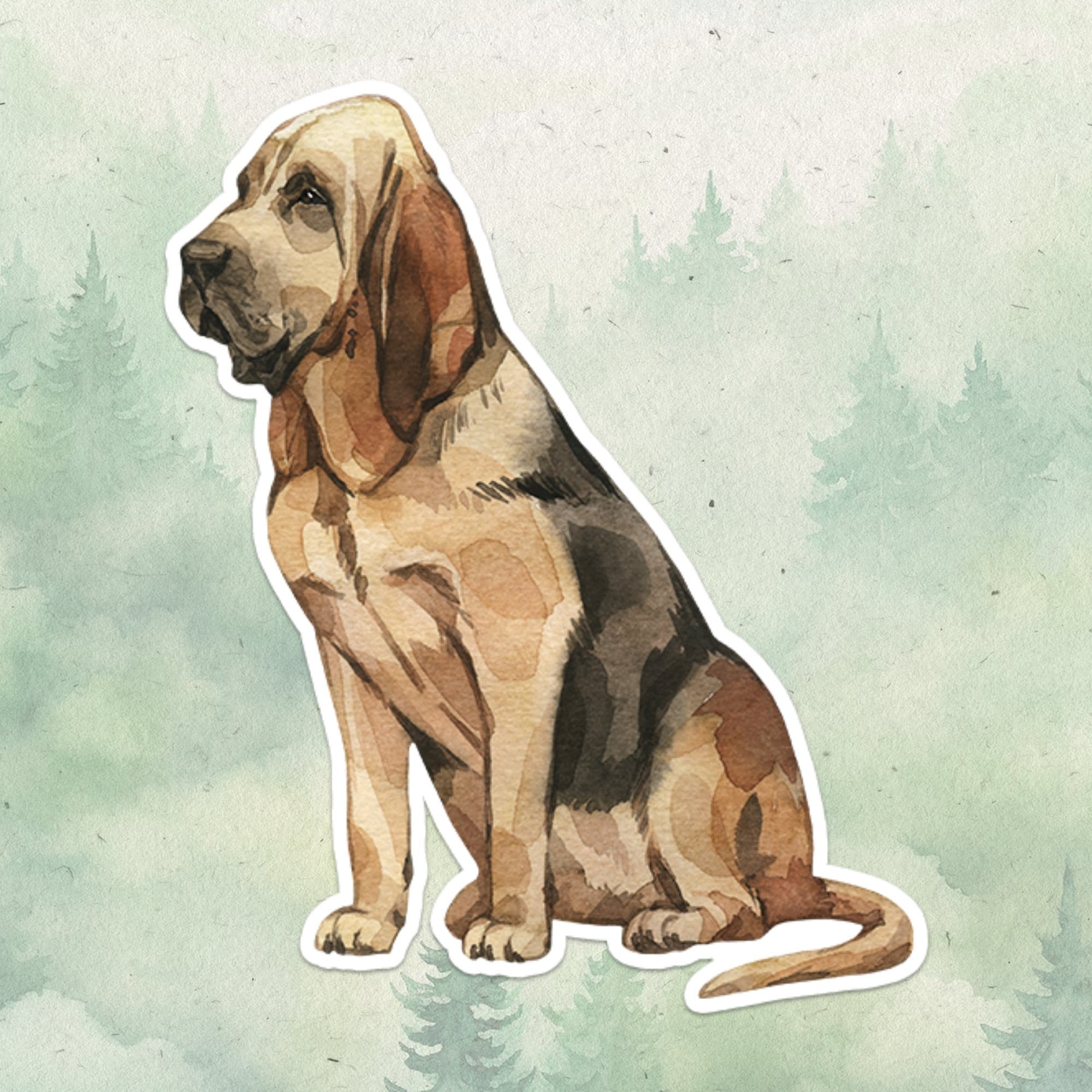 Bloodhound sticker, Waterproof vinyl decal, Dog sticker - SoulFamiliar