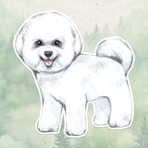 Bichon sticker, Waterproof vinyl decal, Dog sticker - SoulFamiliar