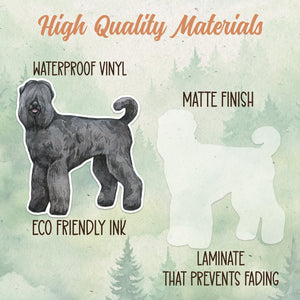 Russian Terrier sticker, Waterproof vinyl decal, Dog sticker - SoulFamiliar