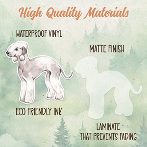 Bedlington Terrier sticker, Waterproof vinyl decal, Dog sticker - SoulFamiliar