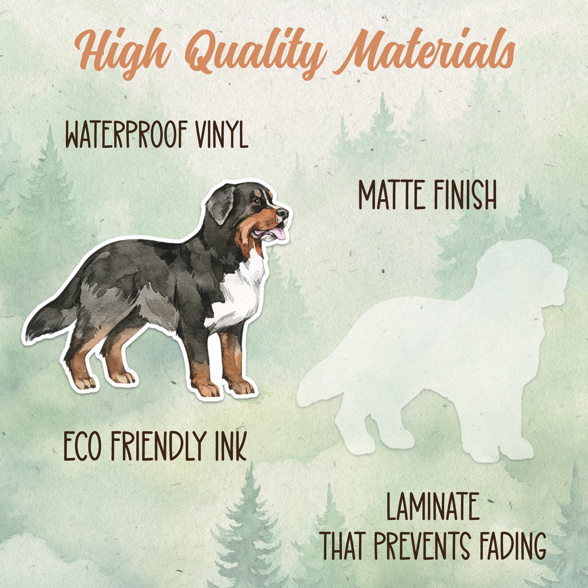 Bernese Mountain sticker, Waterproof vinyl decal, Dog sticker - SoulFamiliar