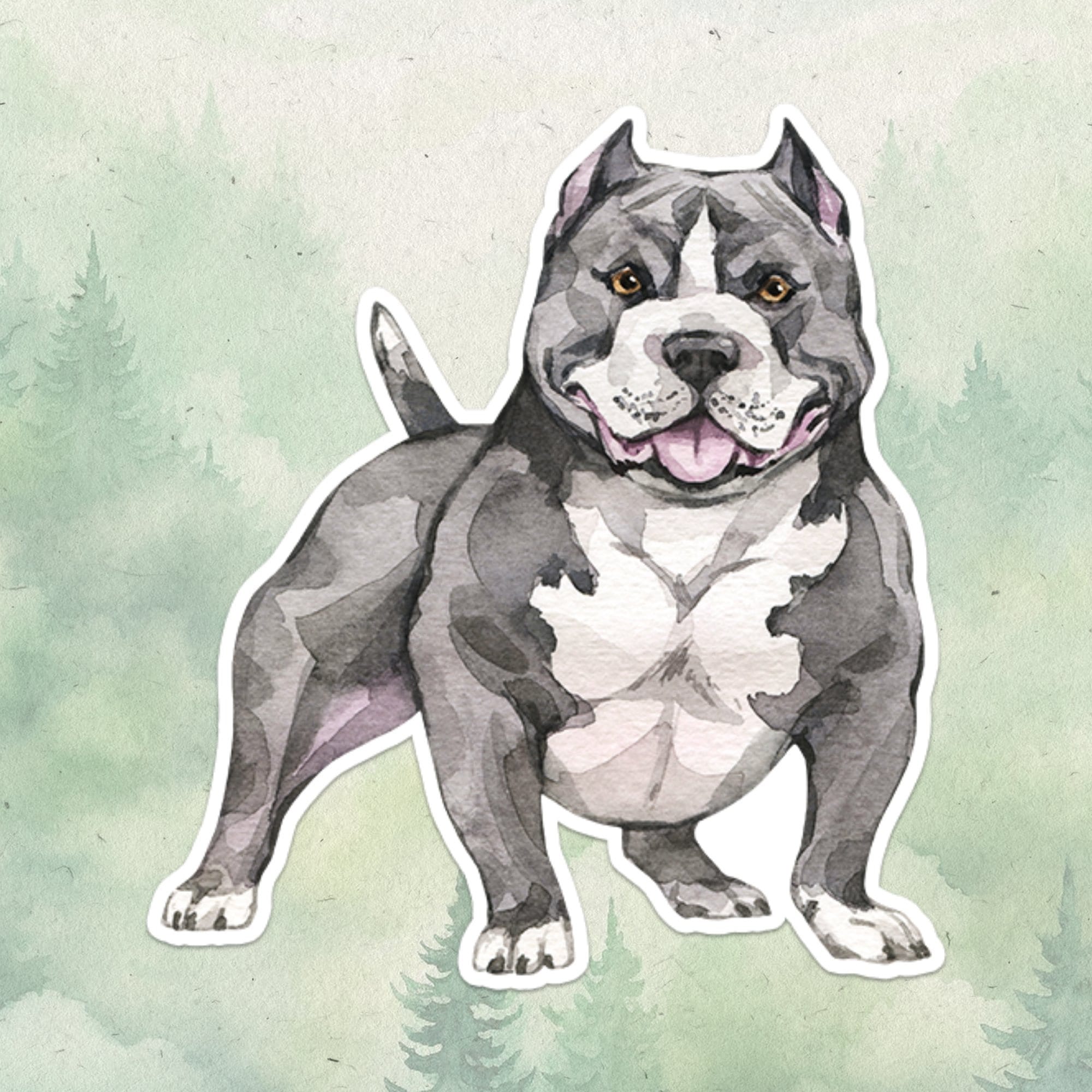 American Bully sticker, Waterproof vinyl decal, Dog sticker - SoulFamiliar